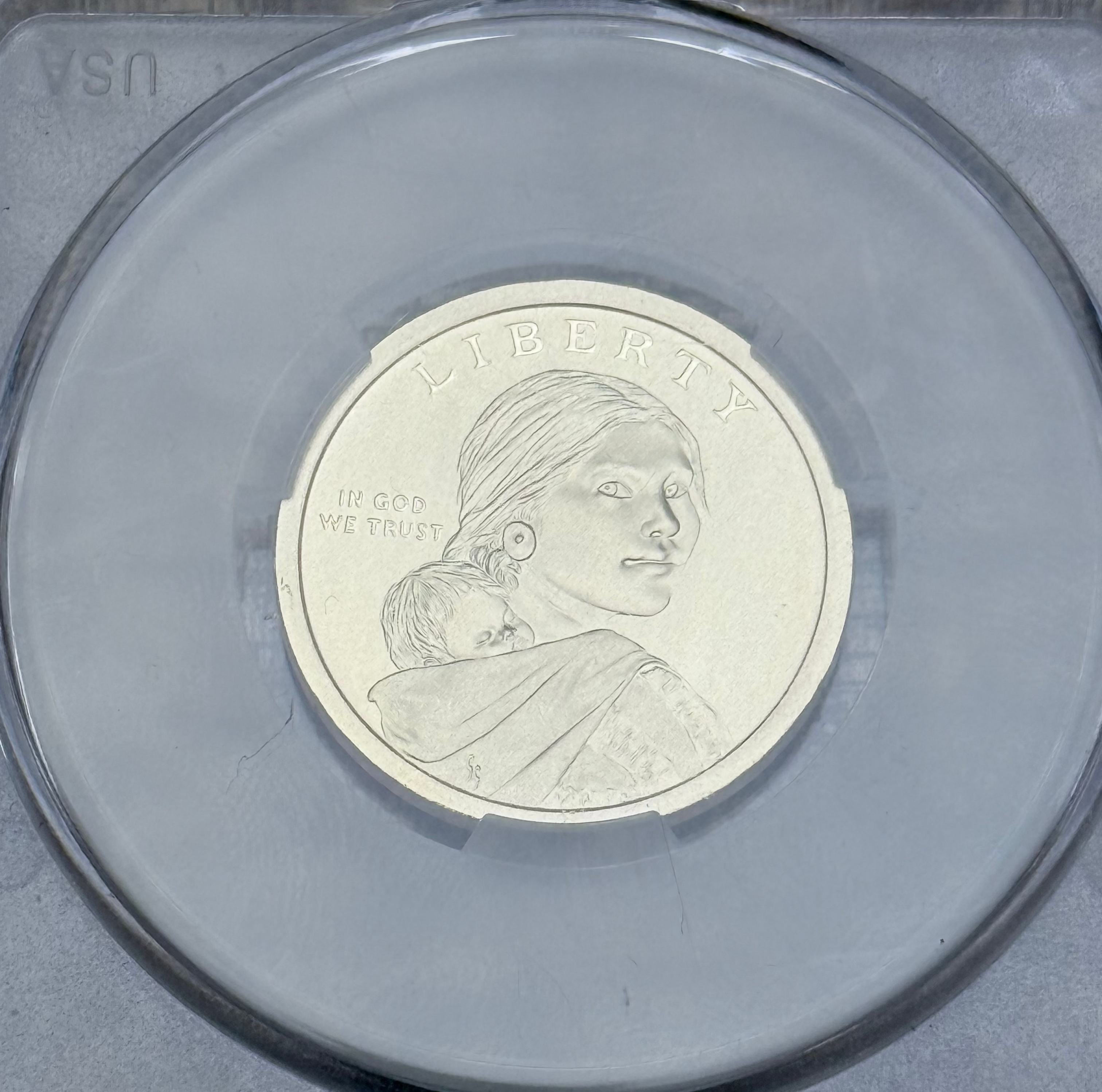 2017-S $1 Native American ~ Sequoyah, Enhanced Unc ~ CAC MS70