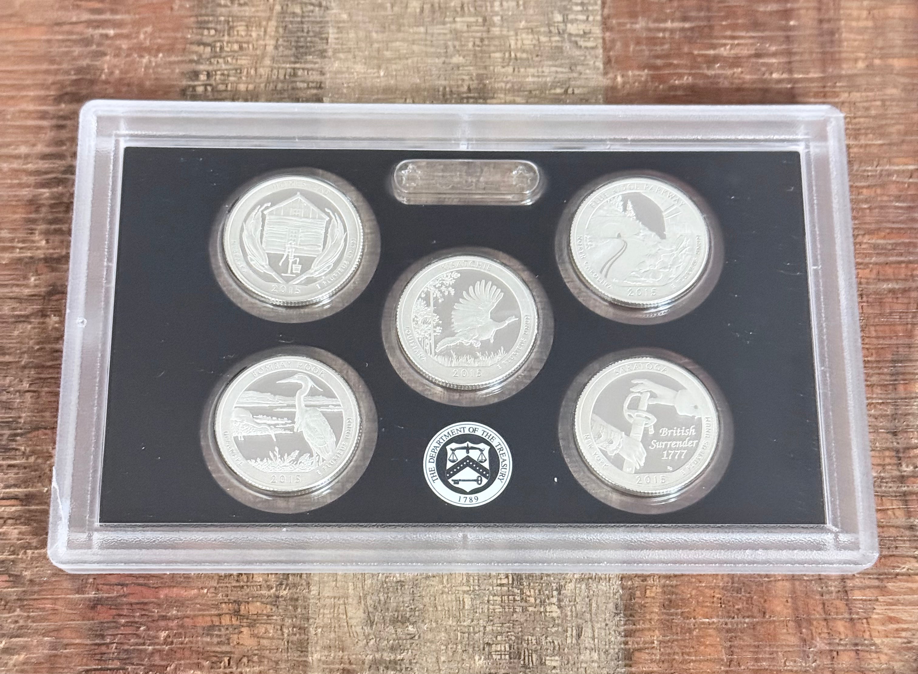 2015 US Mint America the Beautiful Quarters Silver Proof Set in OGP with COA