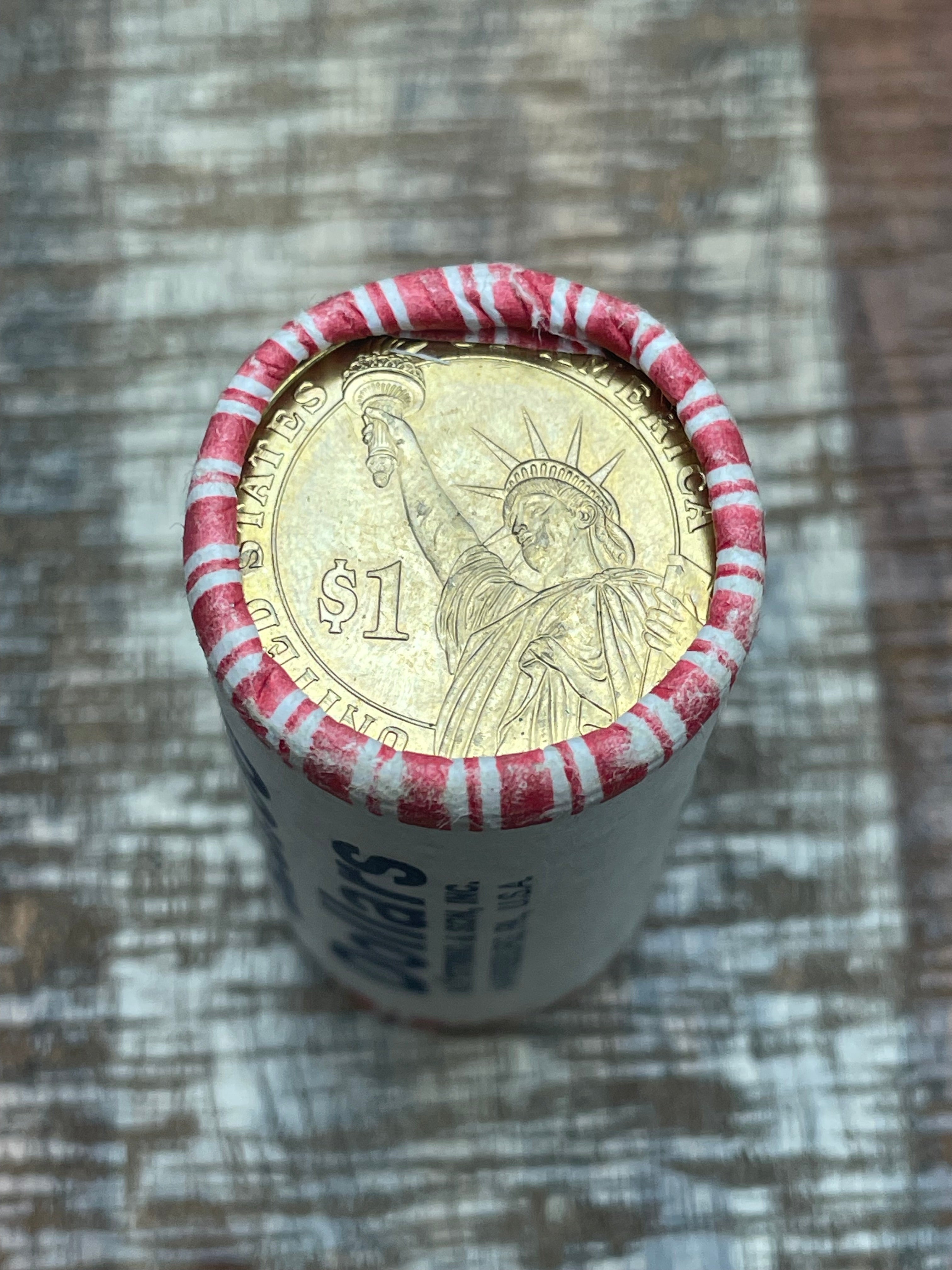 2007 $1 US Presidential Dollar Bank Roll ~ Thomas Jefferson ~ Set of 25