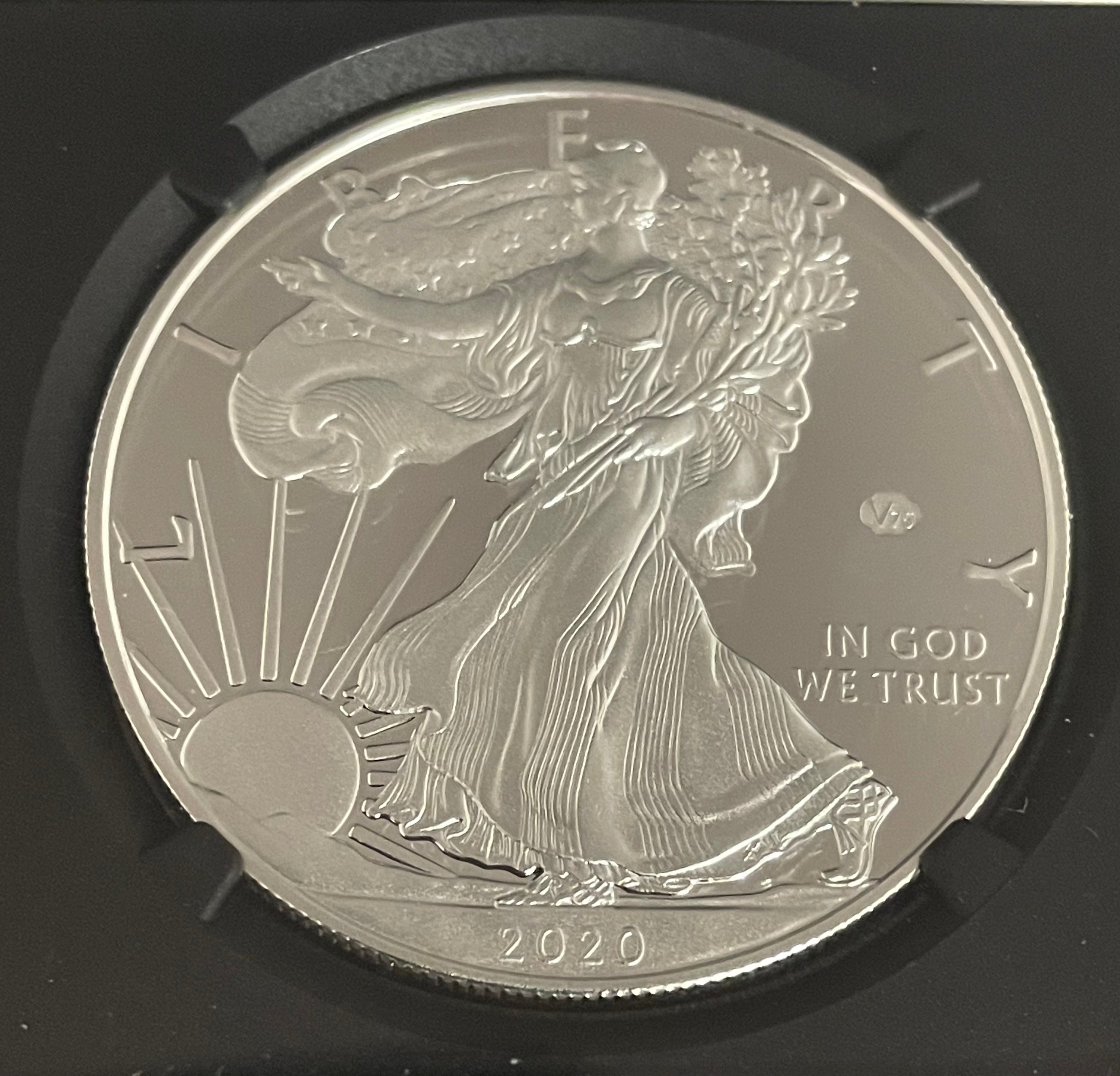 2020-W $1 American Silver Eagle ~ WWII Privy Mark ~ NGC MS69 Ultra Cameo