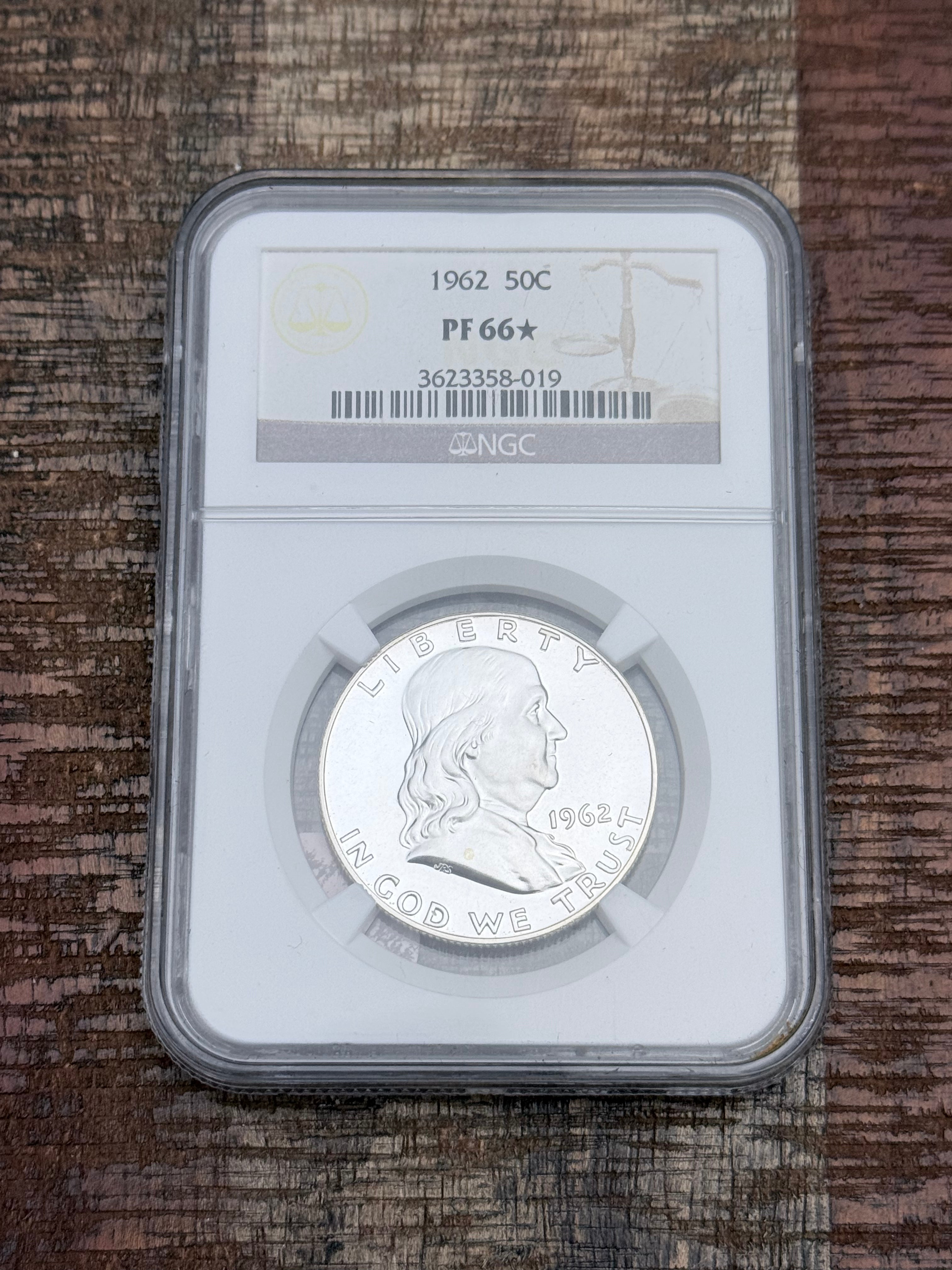1962 50c Franklin Half Dollar NGC PF66 star