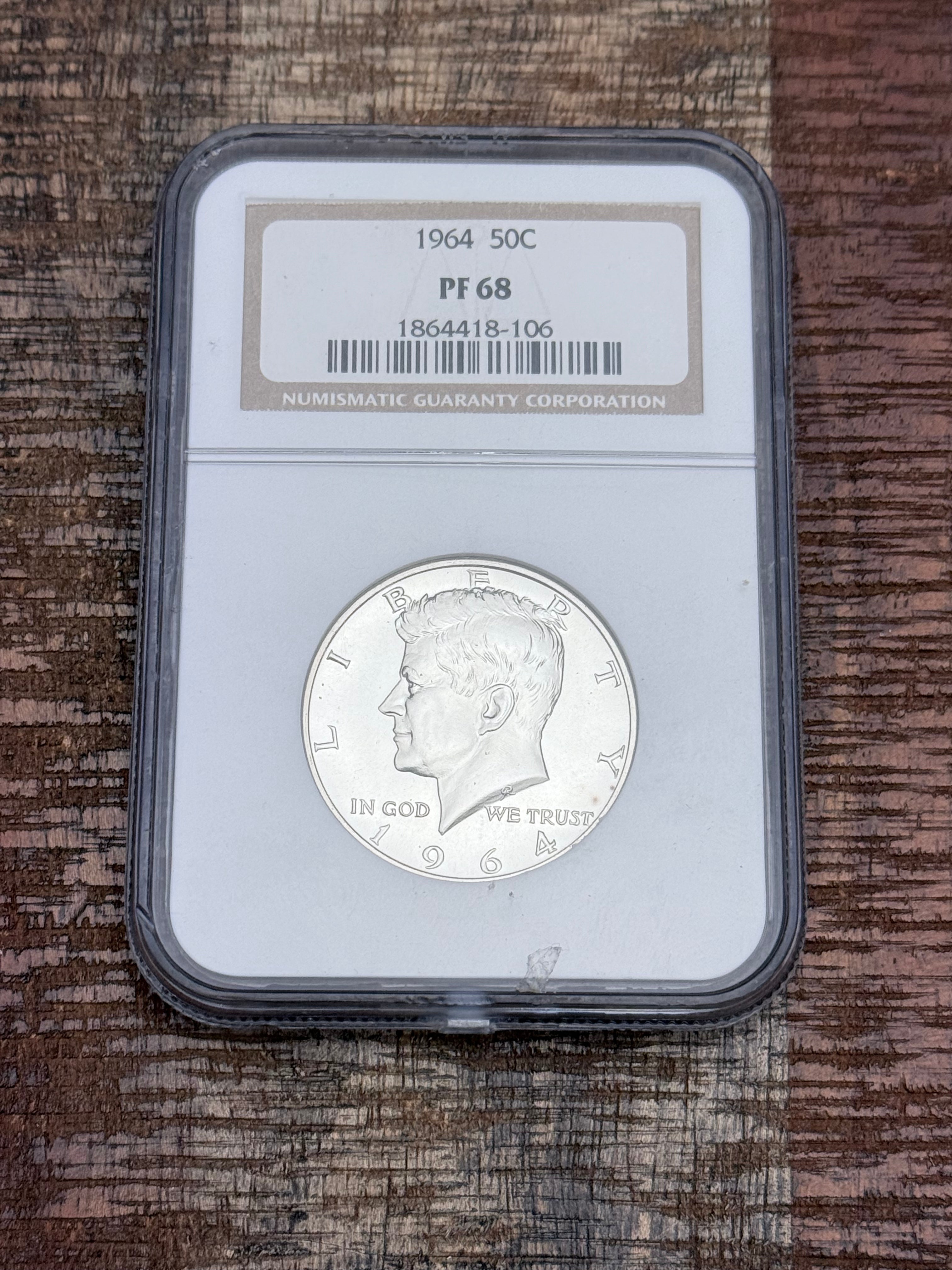 1964 50C Silver Kennedy Half Dollar~NGC PR68