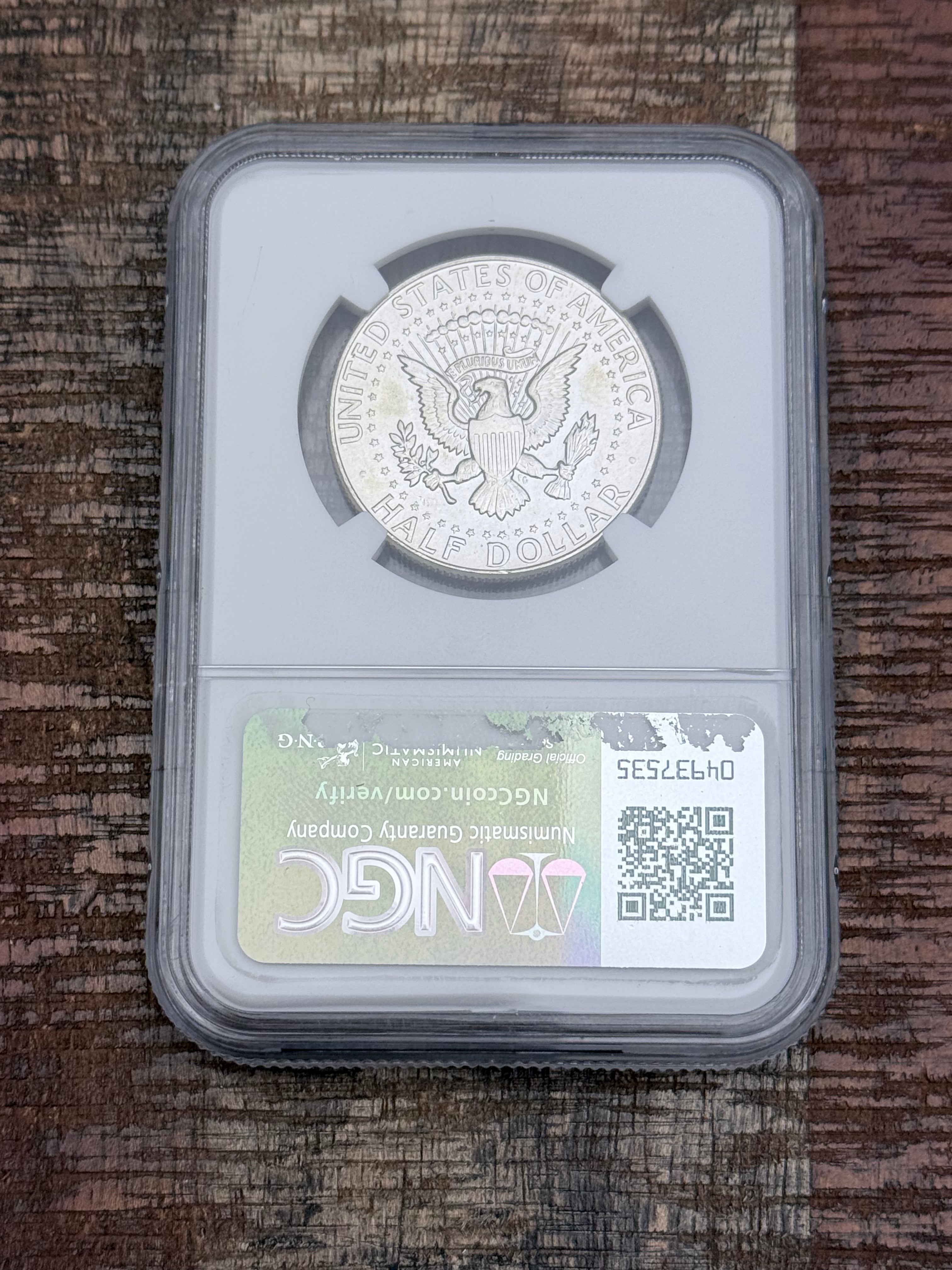 1964 50C Silver Kennedy Half Dollar~NGC MS66