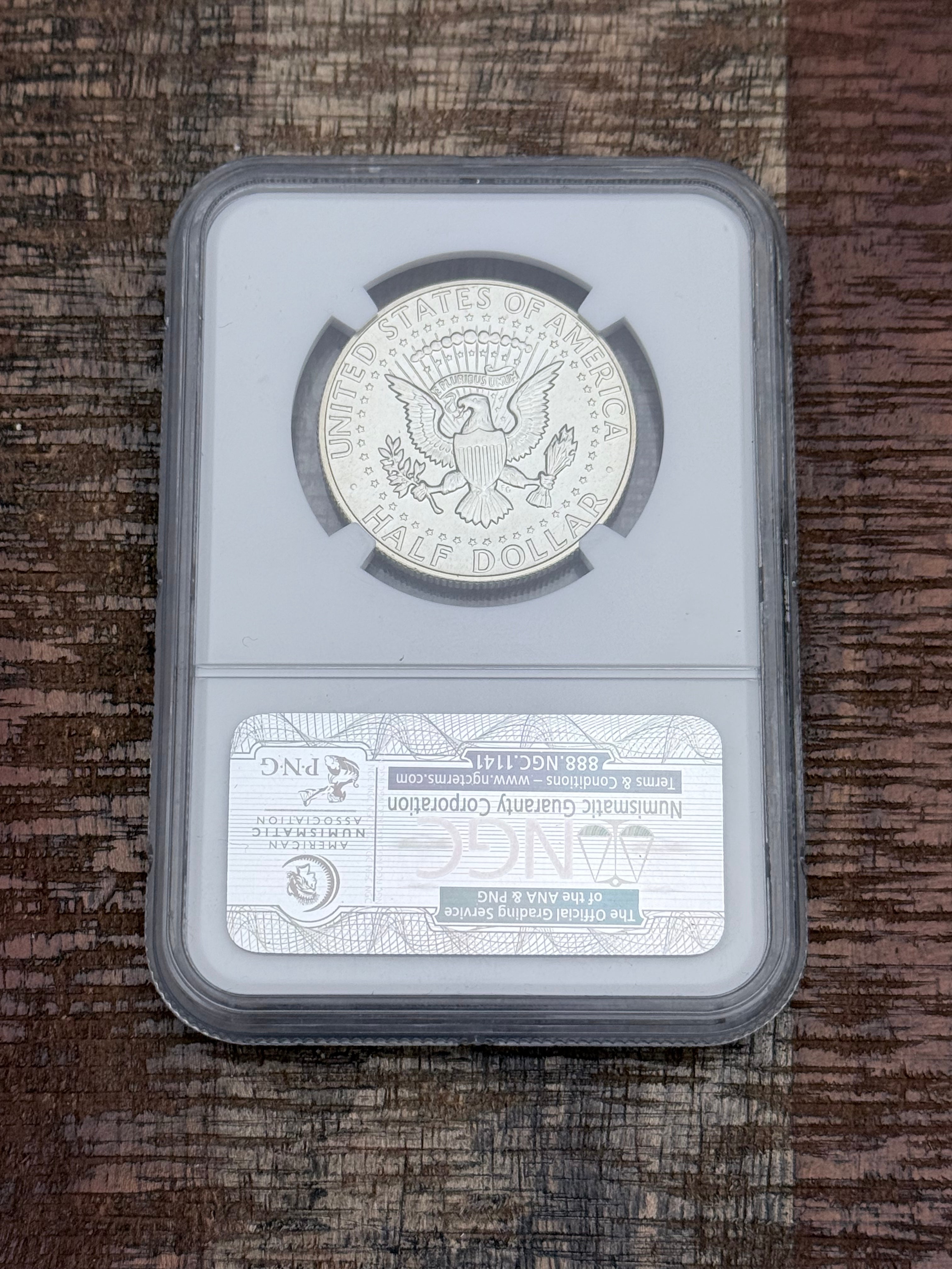 1965 SMS 50C Silver Kennedy Half Dollar~NGC MS67