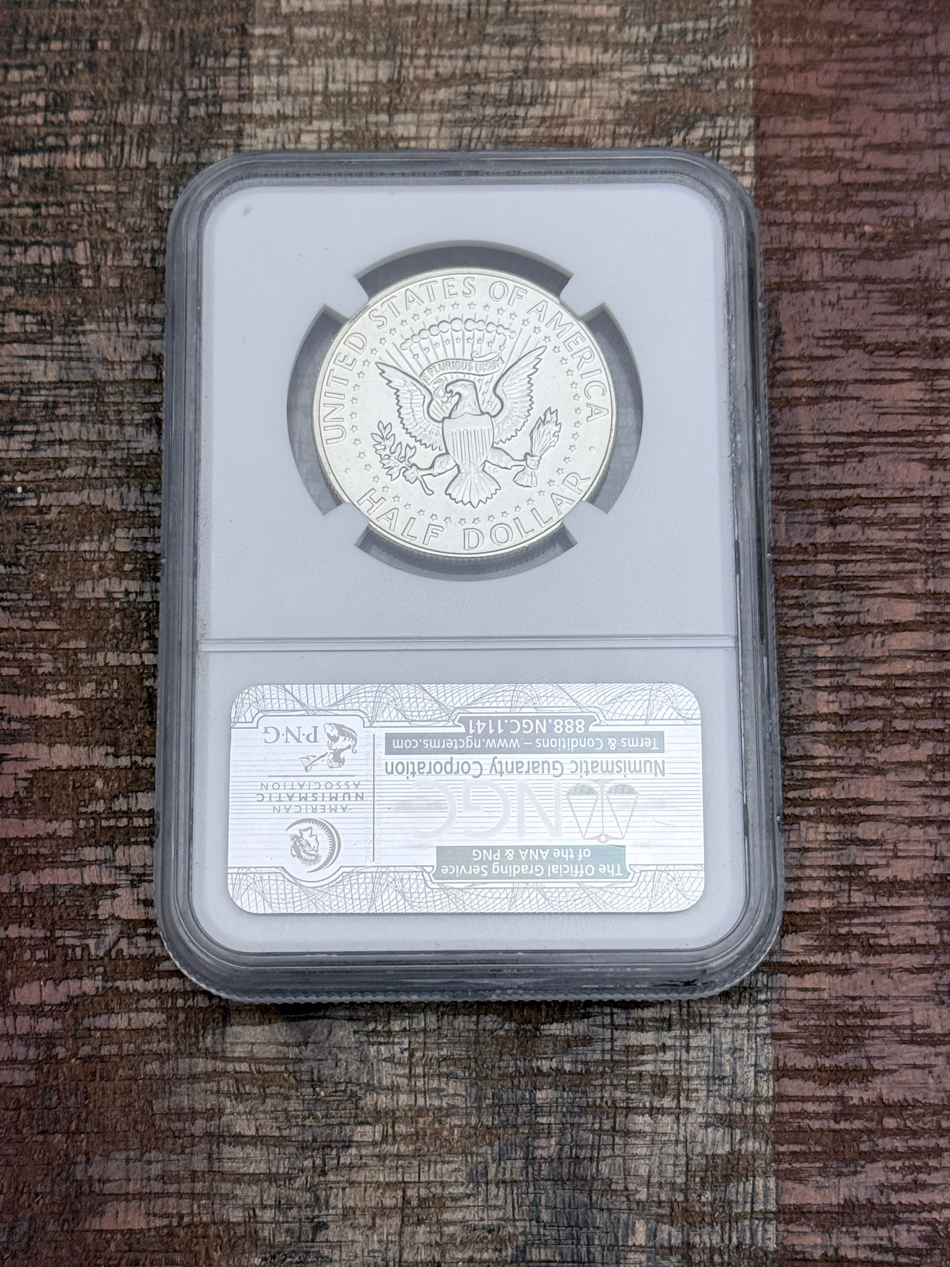 1966 SMS 50C Silver Kennedy Half Dollar~NGC MS67