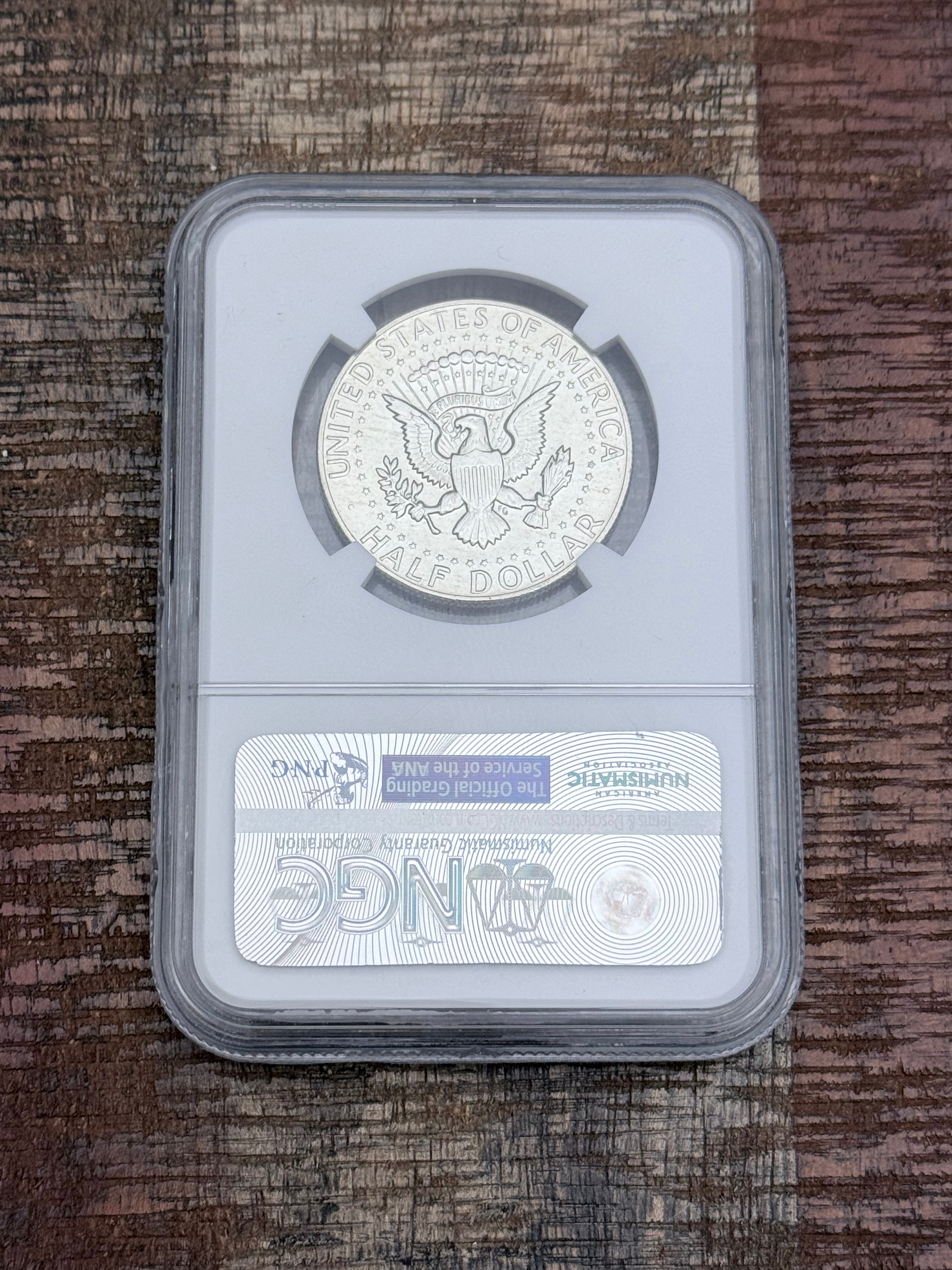 1969-D 50C Silver Kennedy Half Dollar~NGC MS65