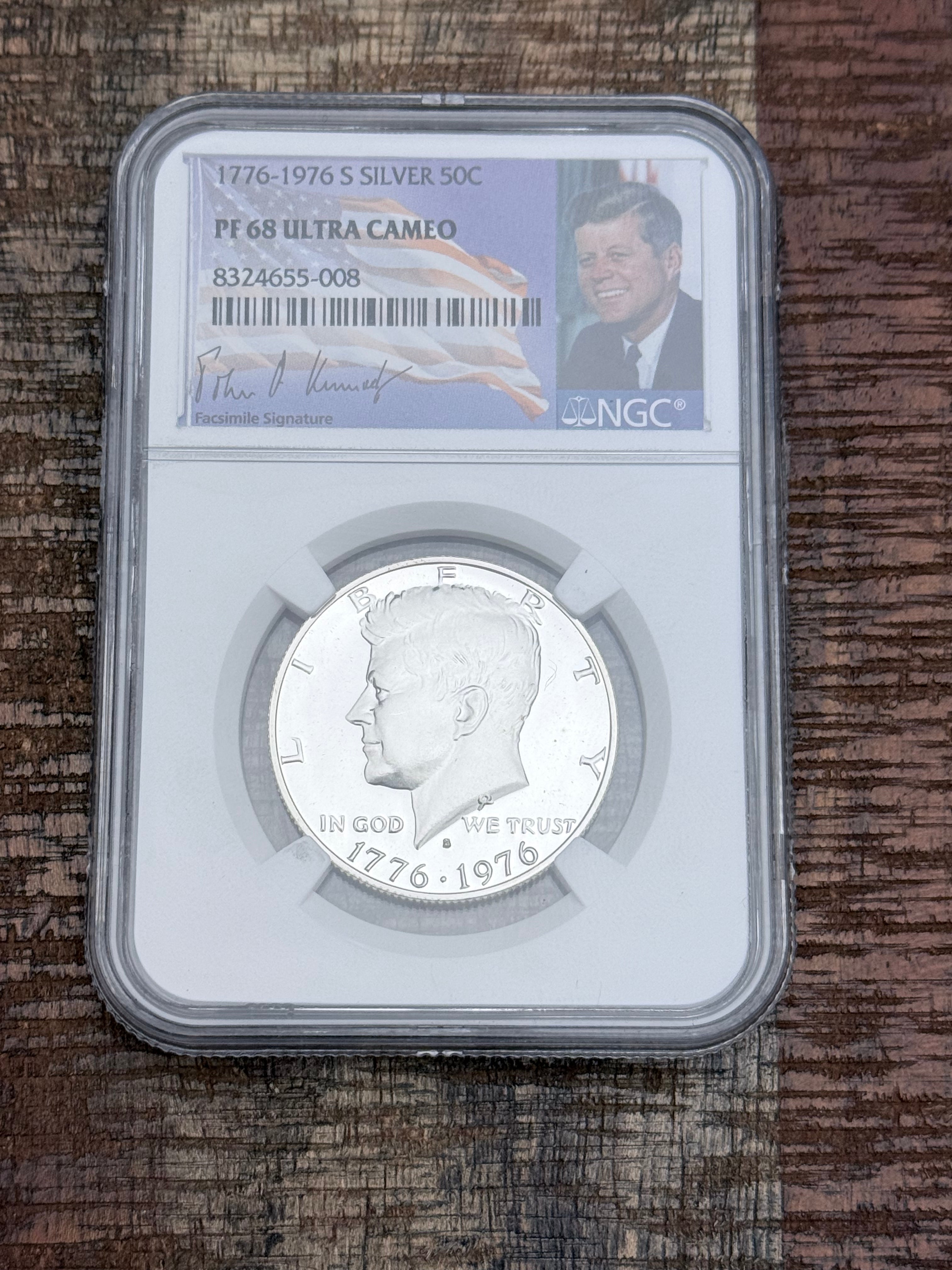 1776-1976-S 50C Silver Kennedy Half Dollar~NGC PF68 Ultra Cameo