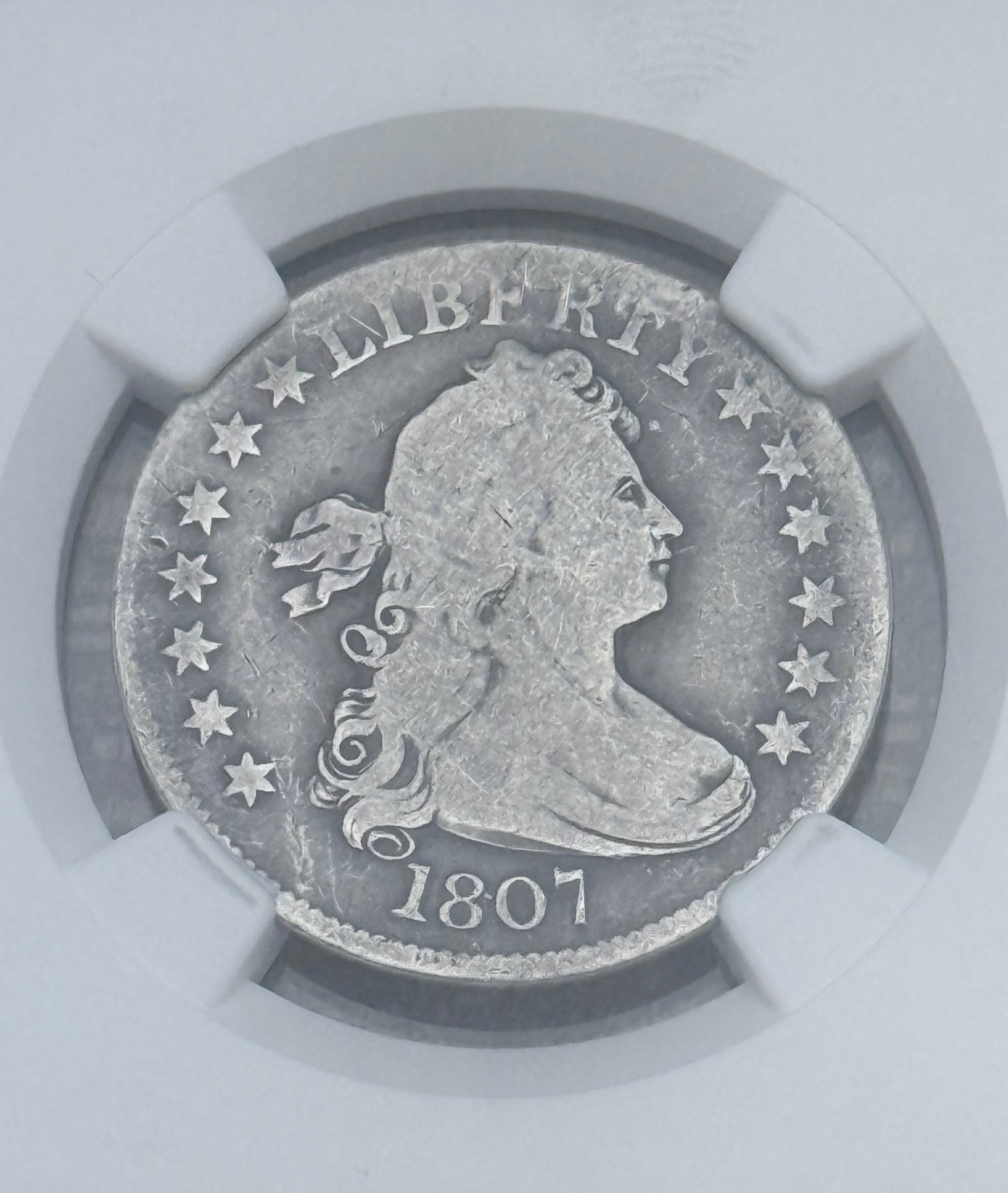 1807 25C Draped Bust Quarter~NGC VG Details-Cleaned
