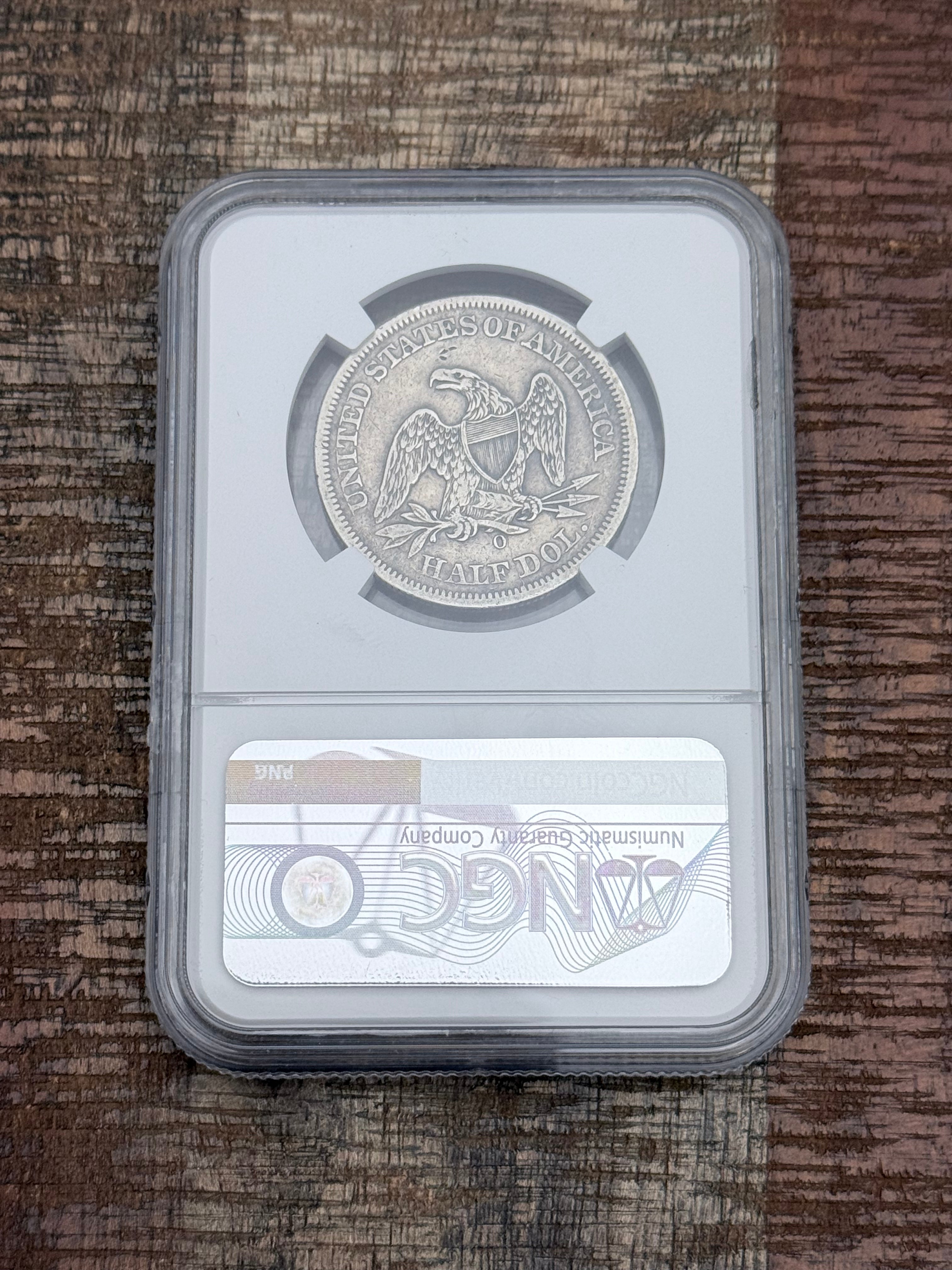 1854-O Arrows 50C Seated Liberty Half Dollar ~ NGC VF Details ~ Details