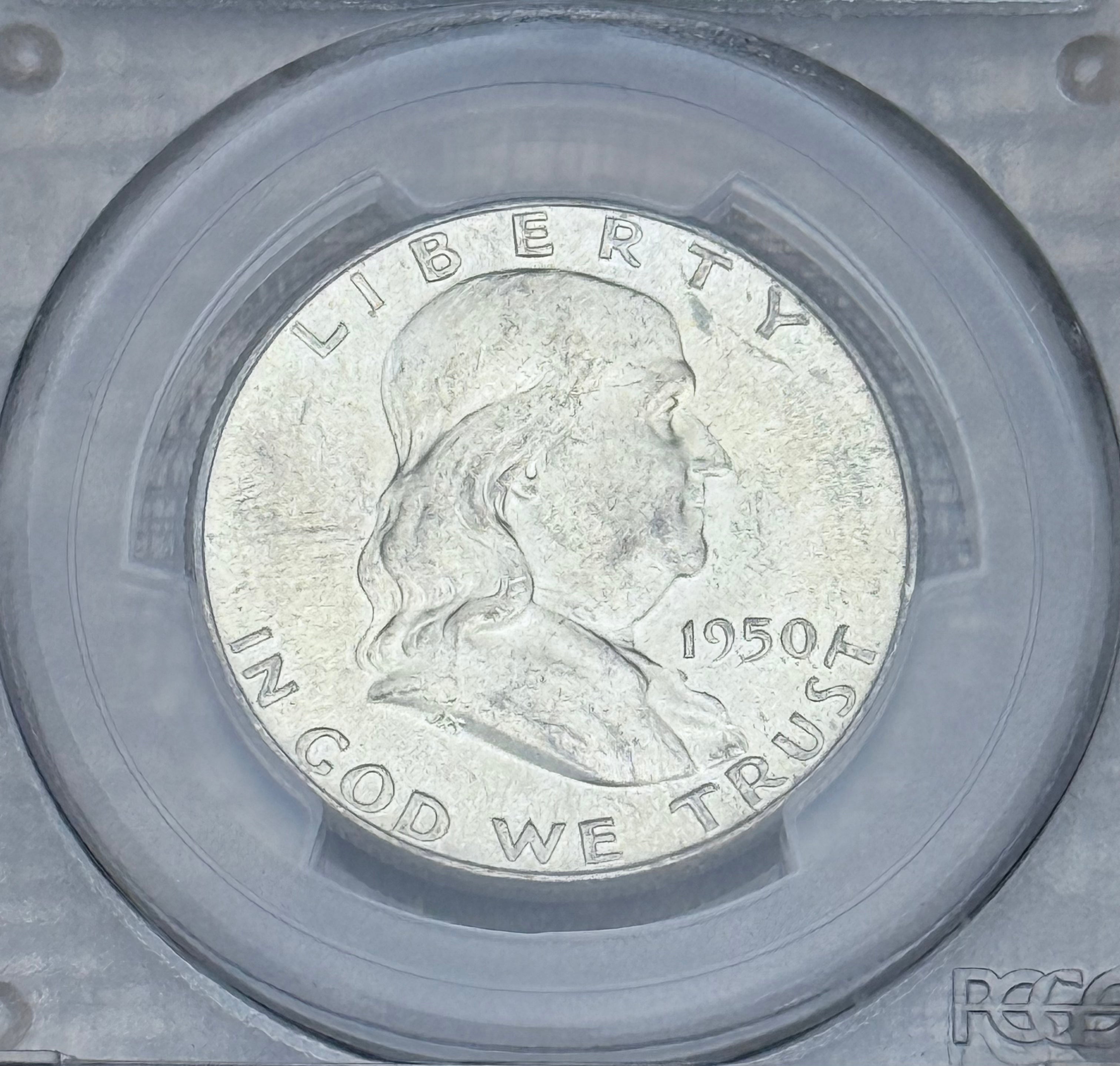 1950 50c Franklin Half Dollar PCGS MS64 +FBL
