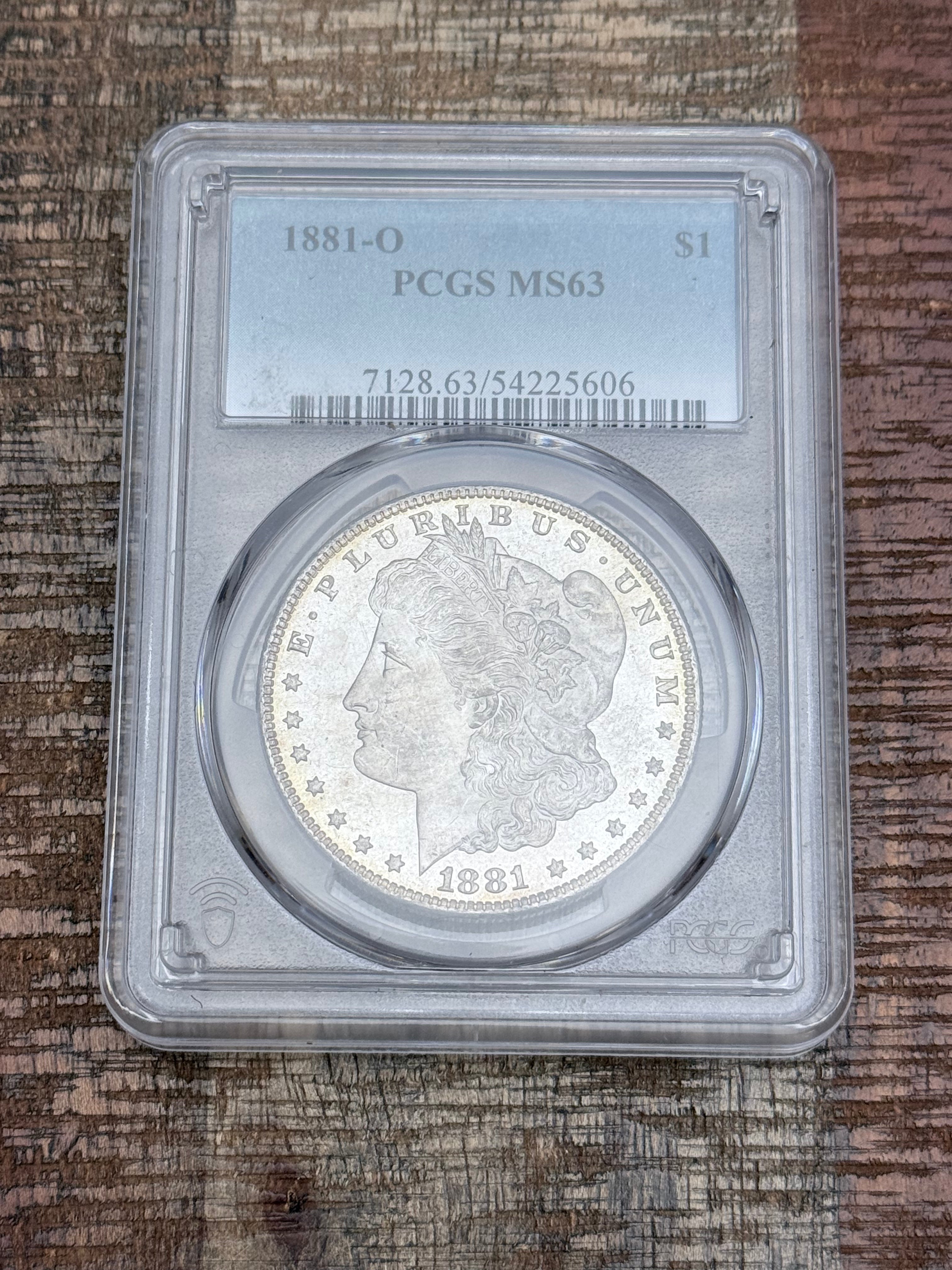 1881-O $1 US Morgan Silver Dollar ~ PCGS MS63