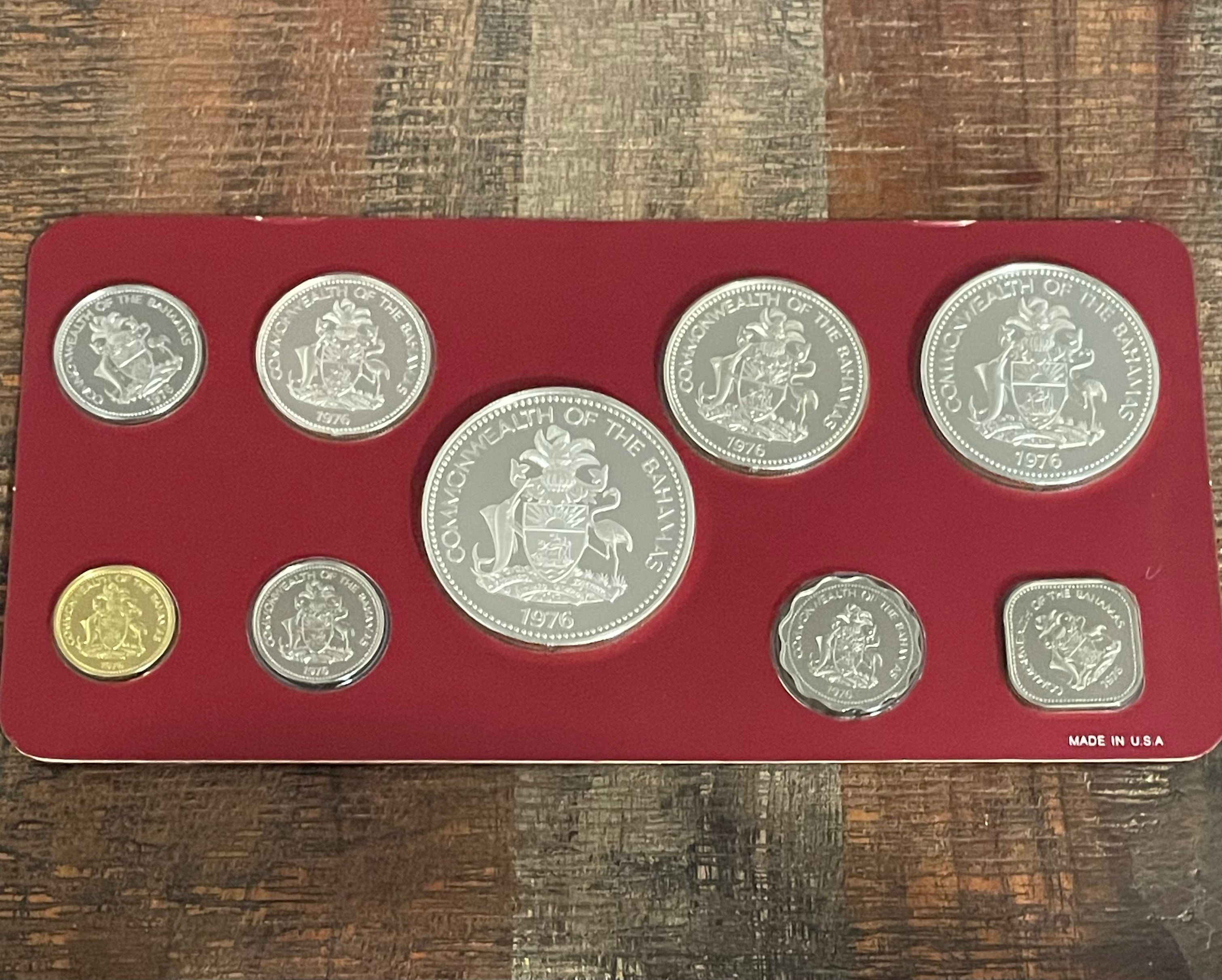 1976 Commonwealth of the Bahamas Proof Set Minted at the Franklin Mint in OGP with COA