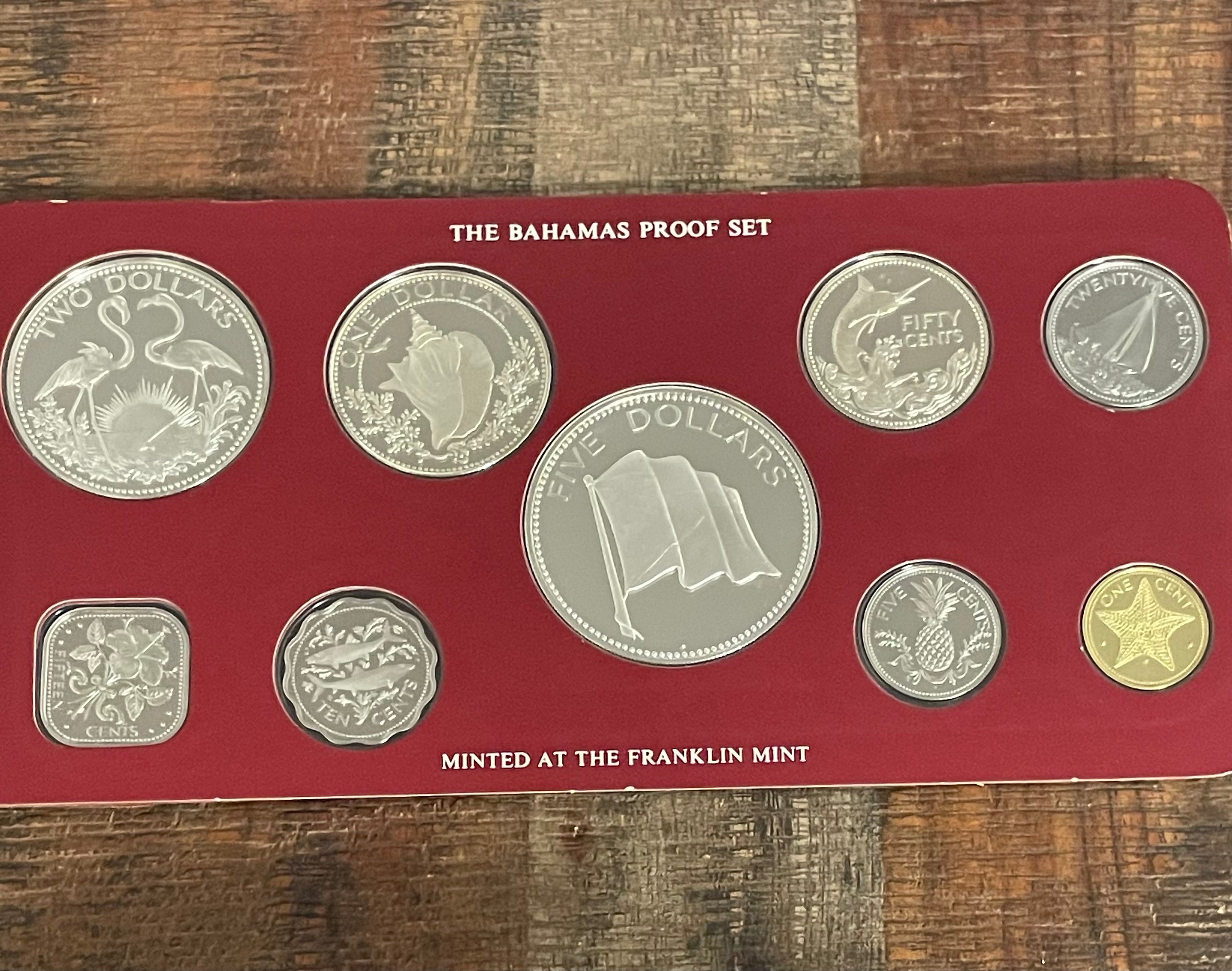 1976 Commonwealth of the Bahamas Proof Set Minted at the Franklin Mint in OGP with COA