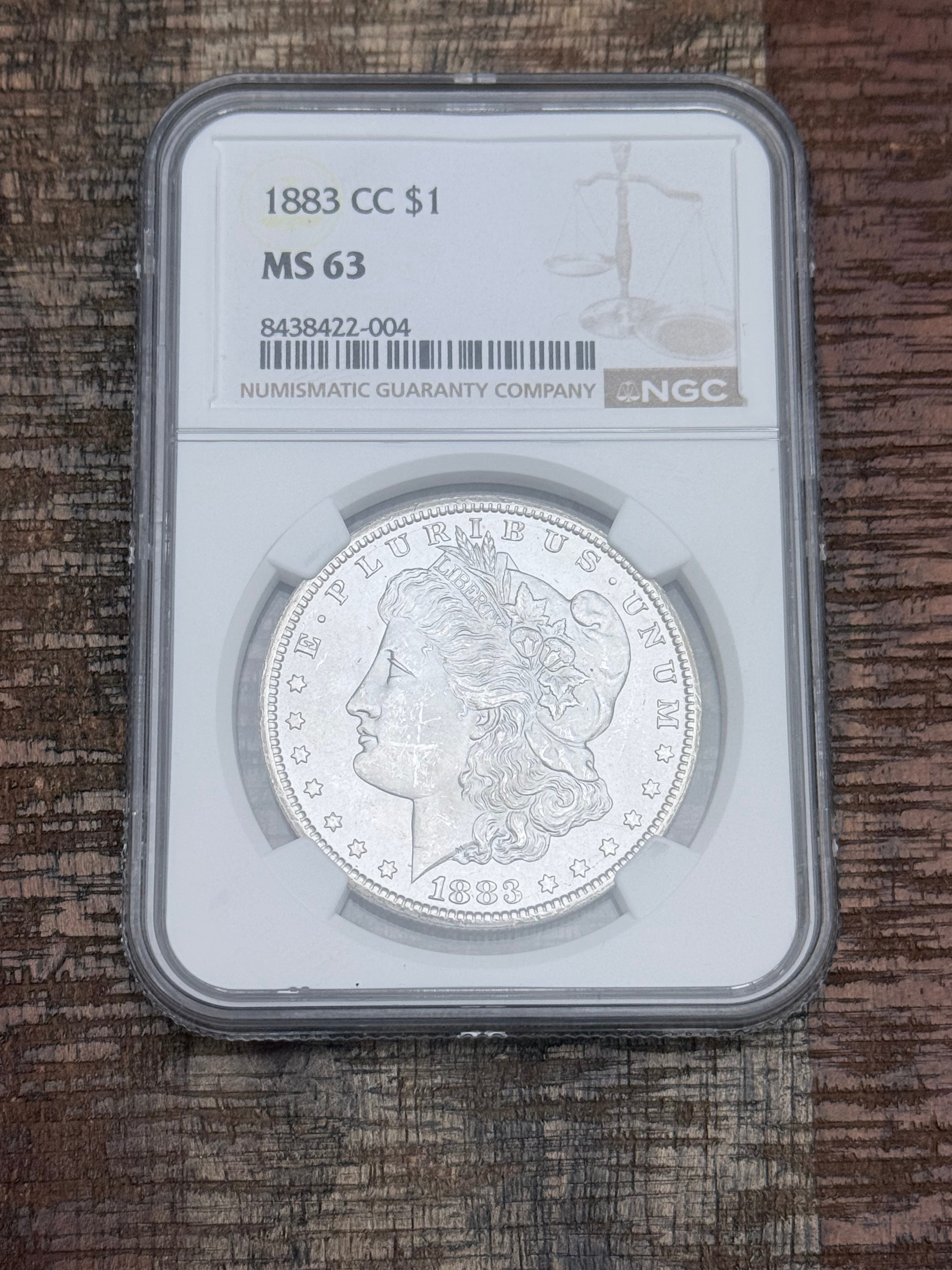 1883-CC $1 US Morgan Silver Dollar ~ NGC MS63