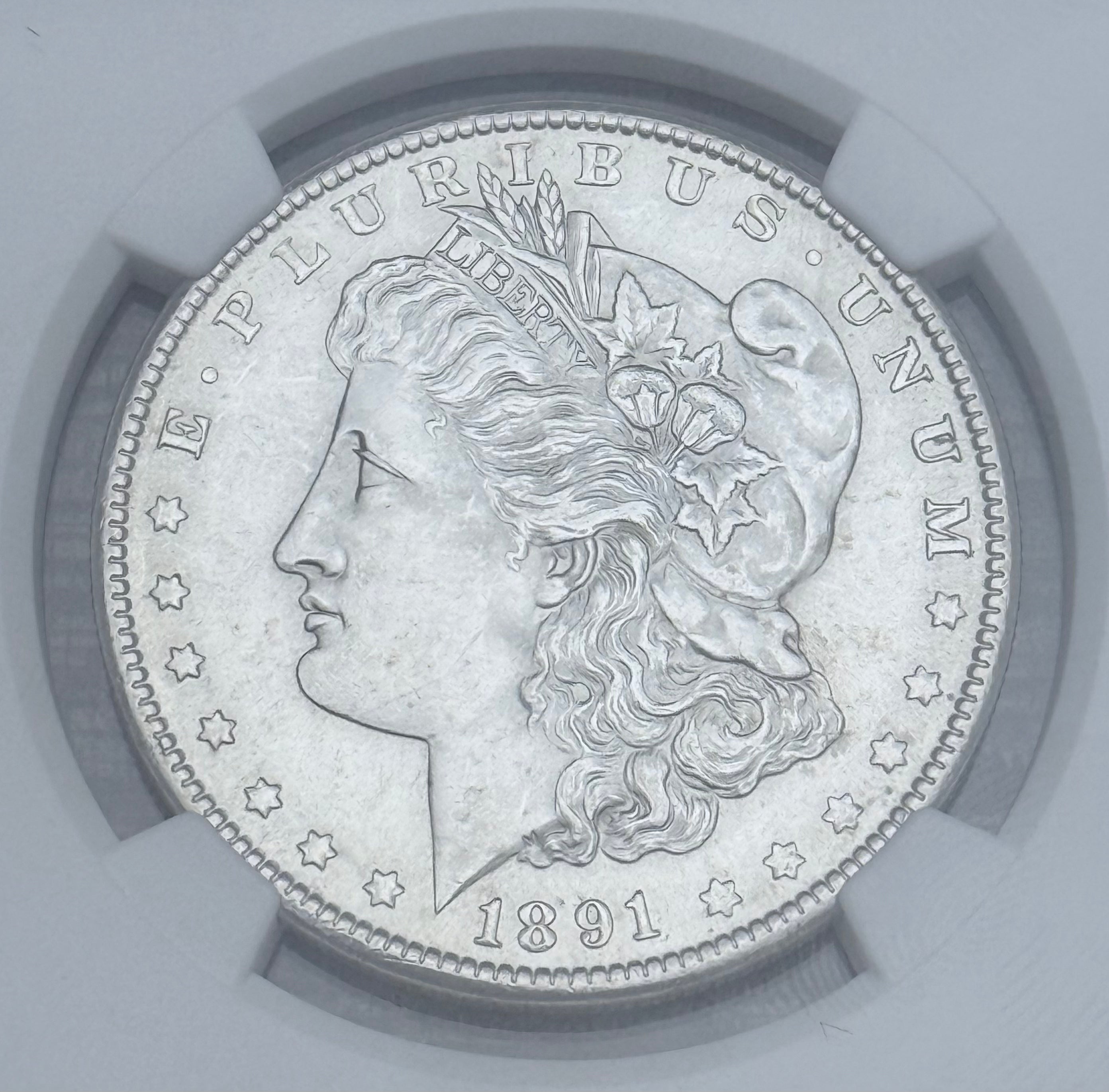 1891-S $1 US Morgan Silver Dollar ~ NGC MS61