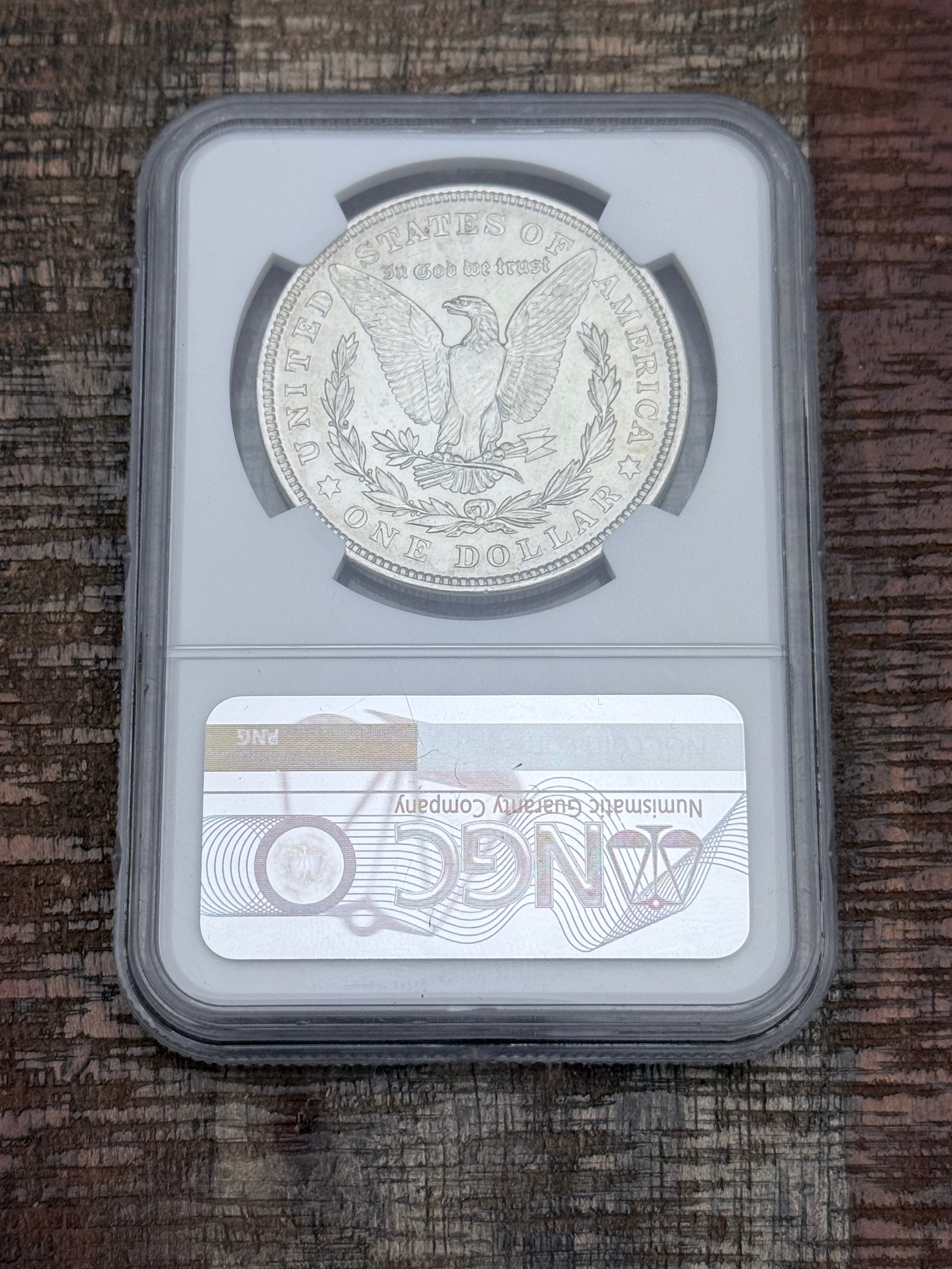 1921 $1 US Morgan Silver Dollar ~ NGC Brilliant Uncirculated ~ Original Bag Fragment*