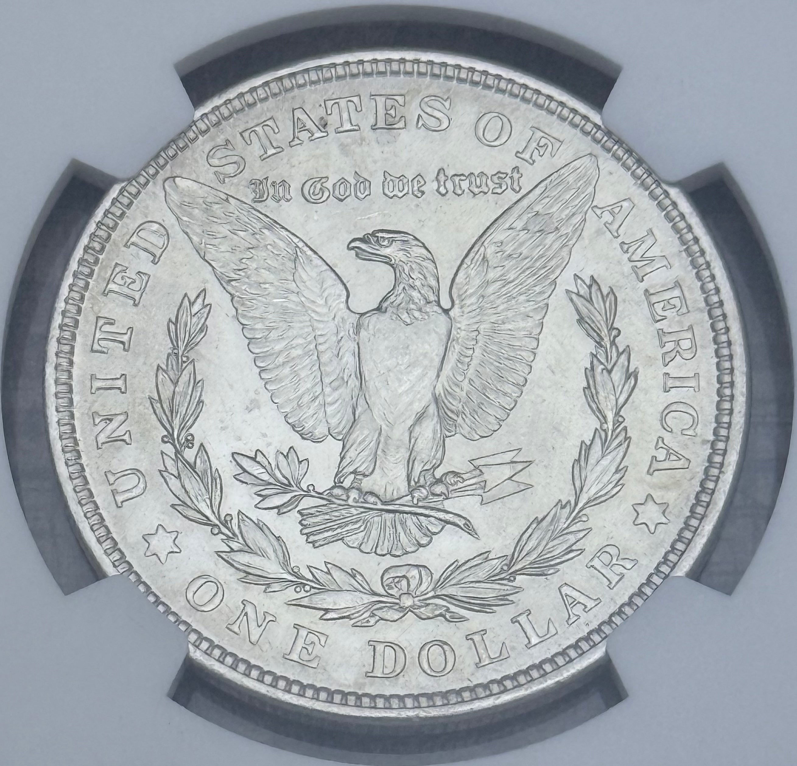 1921 $1 US Morgan Silver Dollar ~ NGC Brilliant Uncirculated ~ Original Bag Fragment*