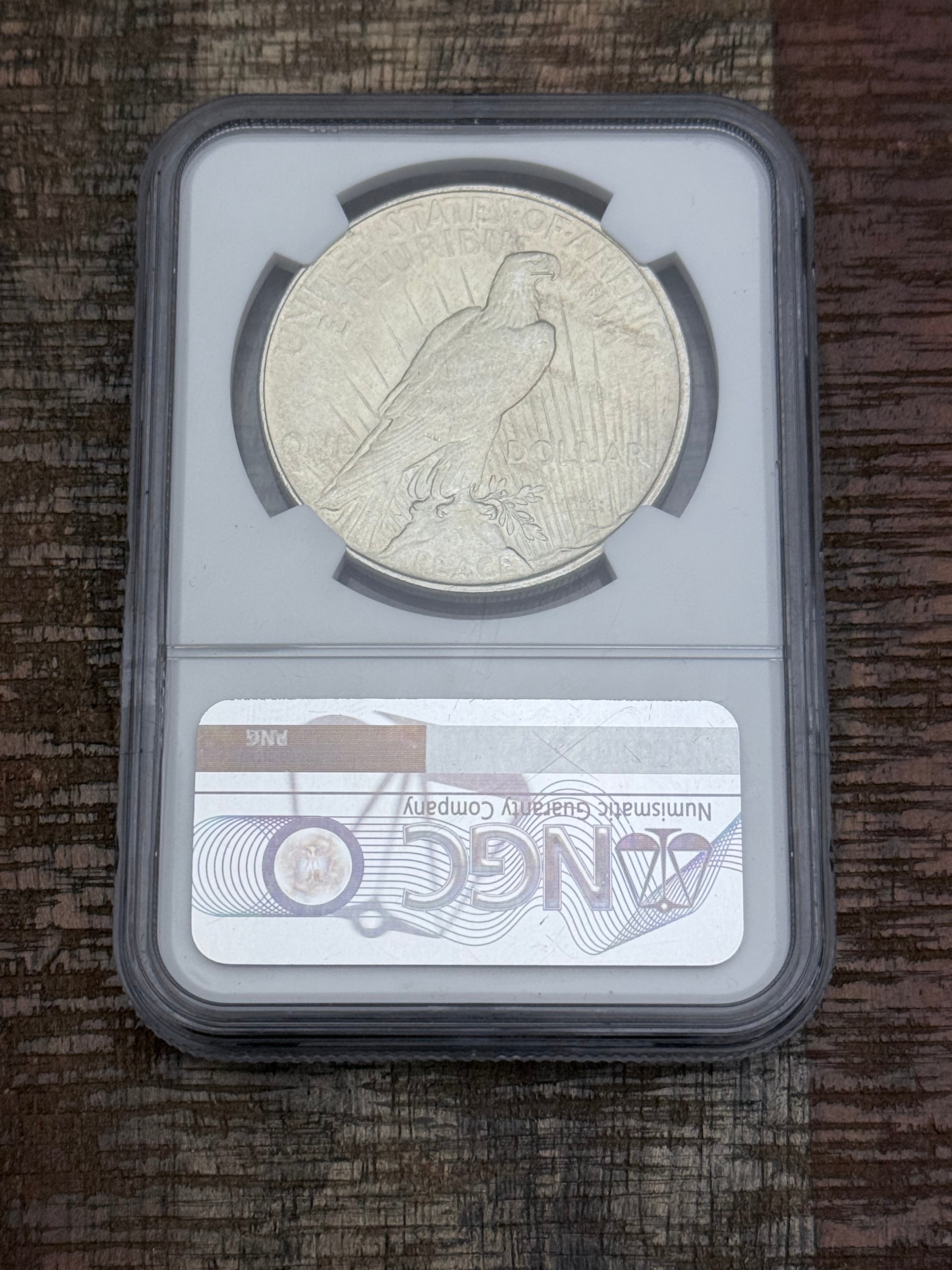 1922 $1 US Peace Silver Dollar ~ NGC Brilliant Uncirculated ~ Original Bag Fragment