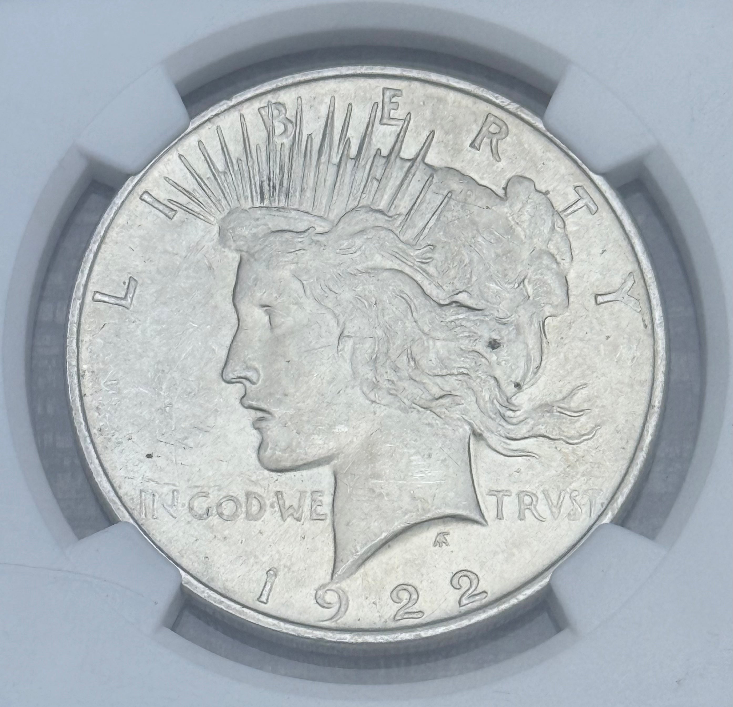 1922 $1 US Peace Silver Dollar ~ NGC Brilliant Uncirculated ~ Original Bag Fragment