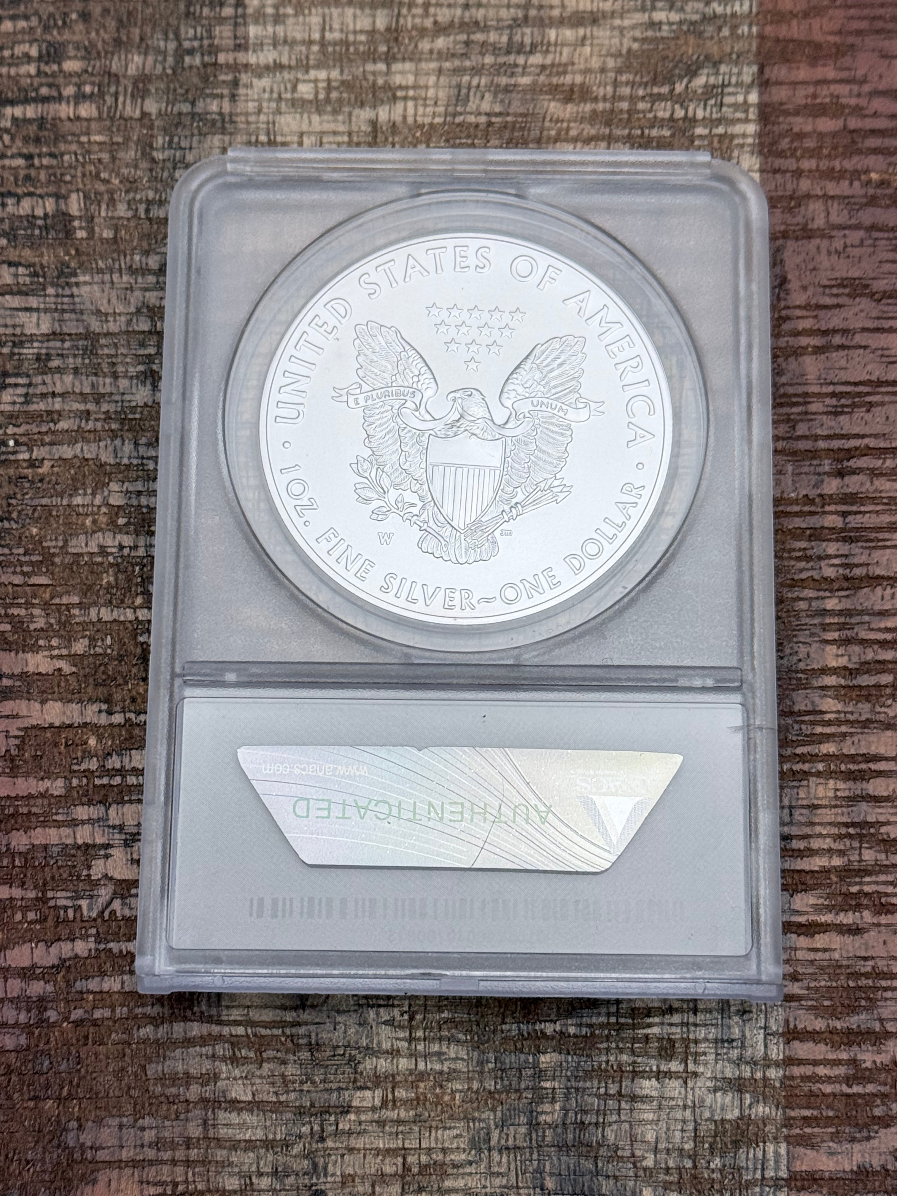 2019-W $1 American Silver Eagle ~ ANACS SP70 ~ FDOI