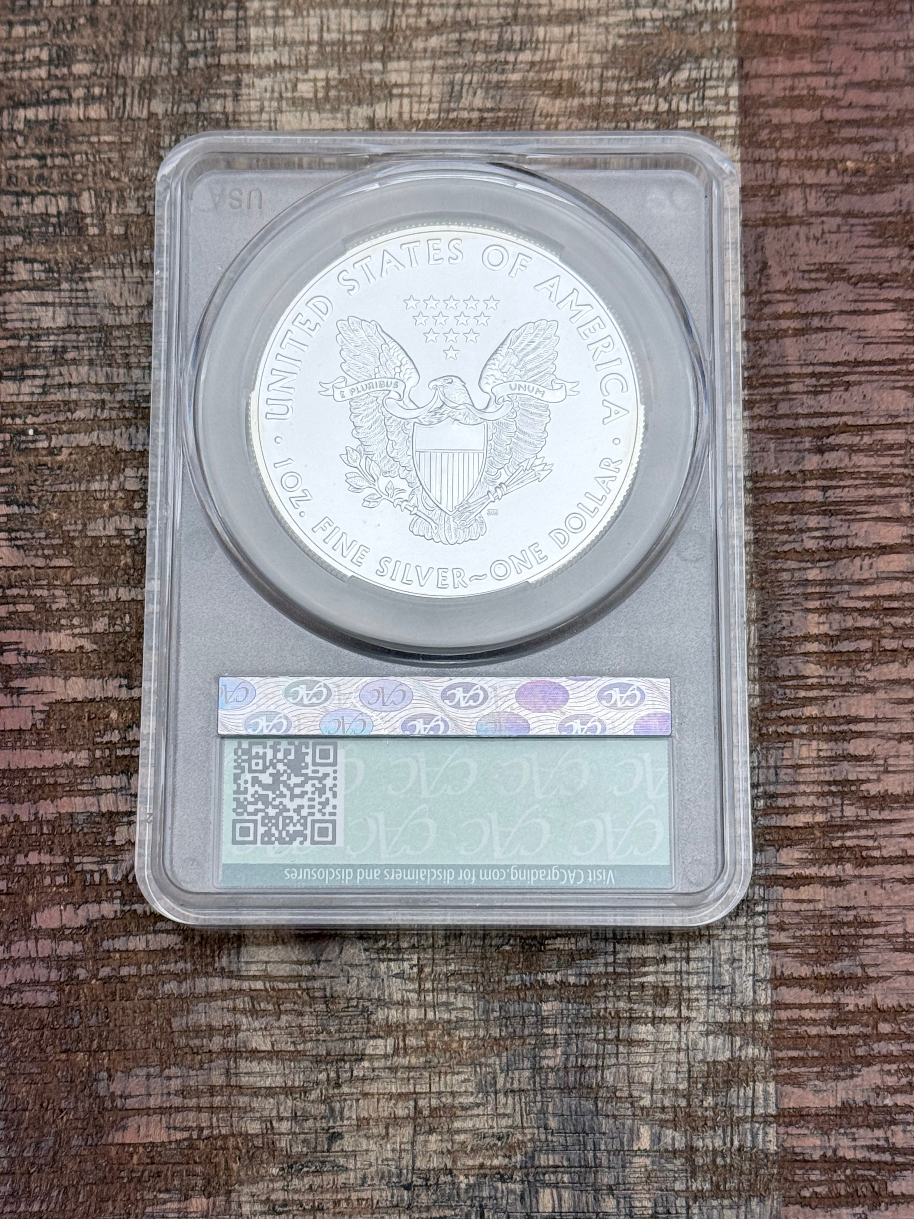 2019 $1 American Silver Eagle ~ CAC graded MS69