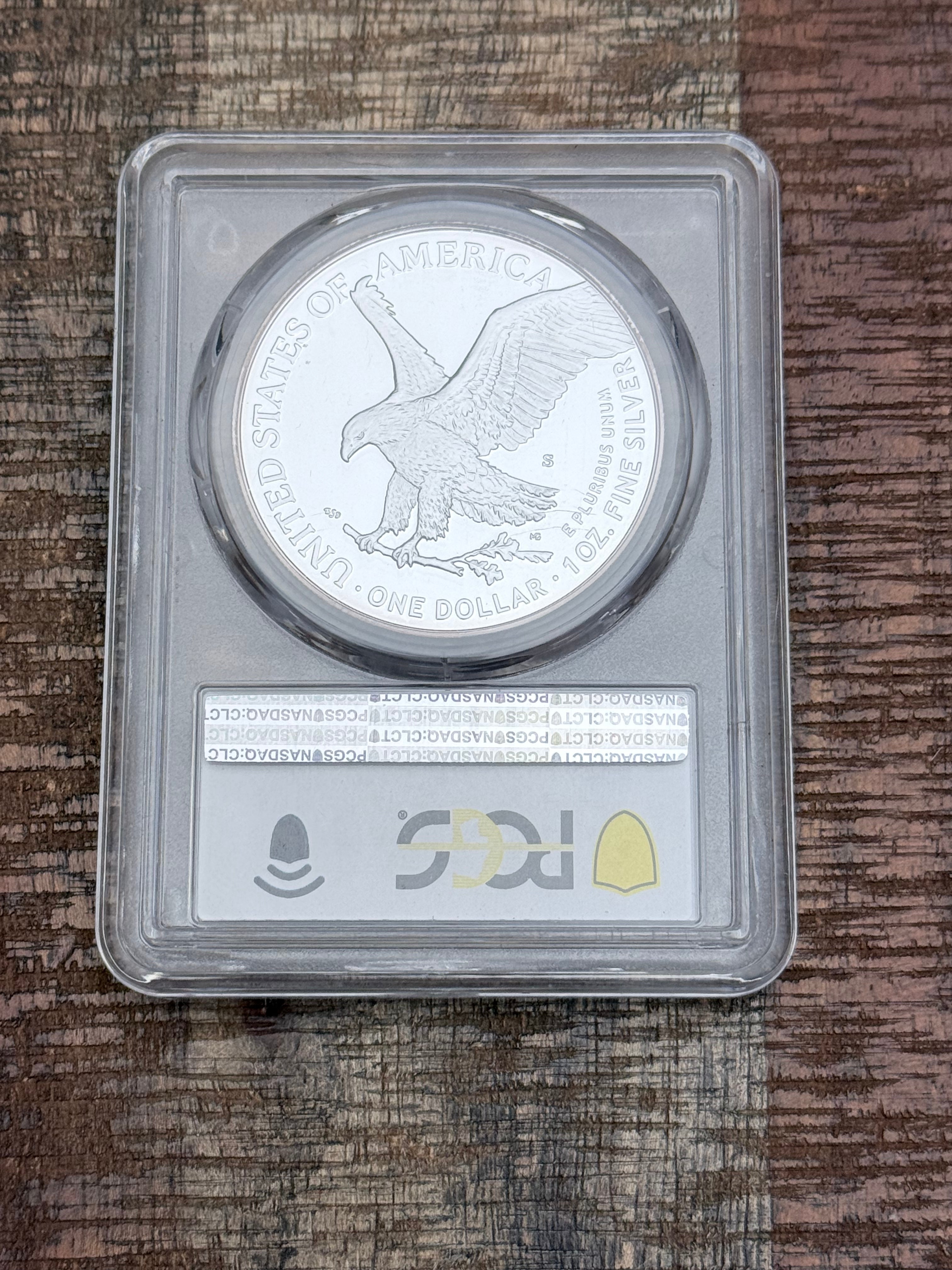 2021-S $1 US American Silver Eagle ~ Eagle Landing T-2 ~ PCGS PR70DCAM