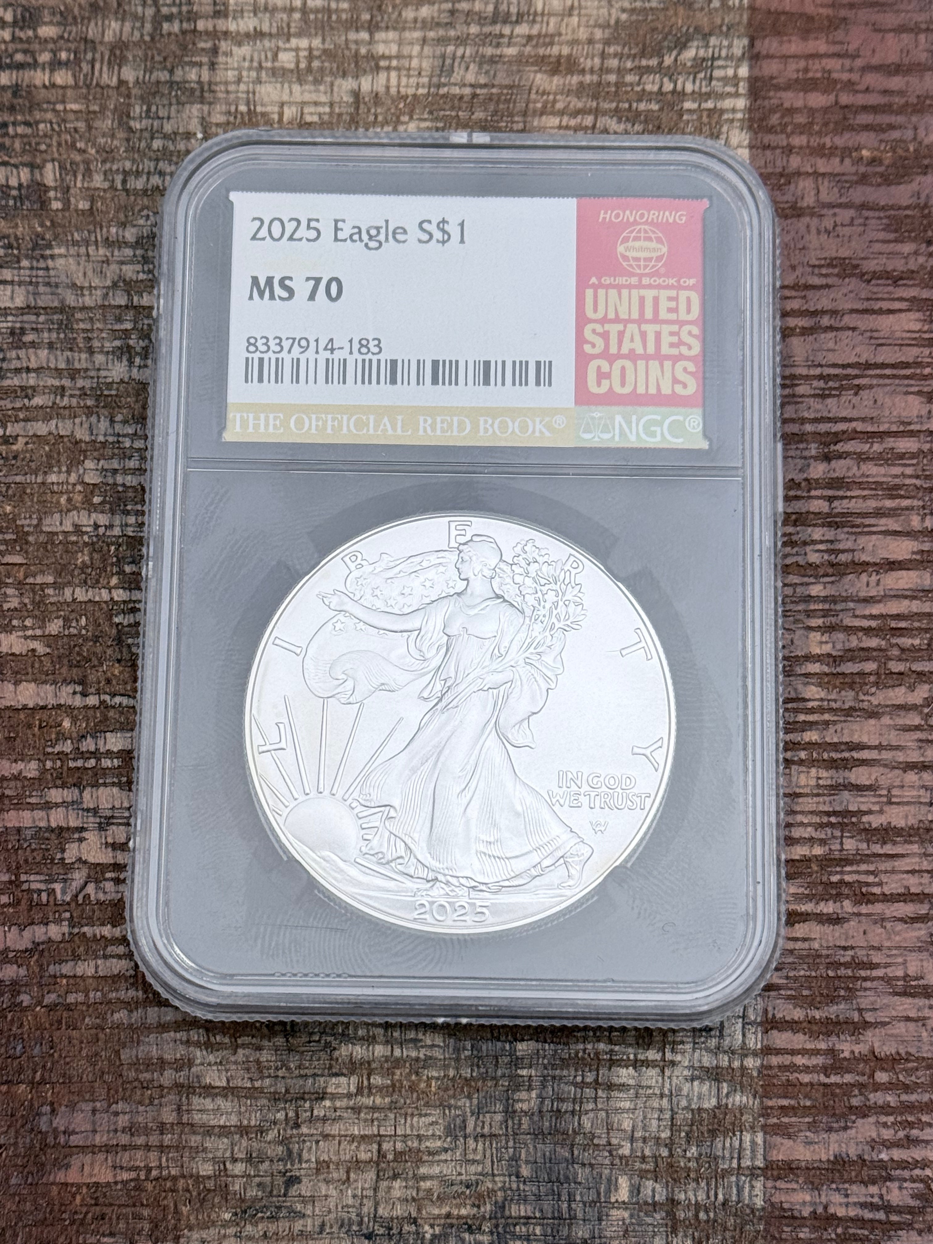 2025  $1 US American Silver Eagle ~ NGC MS70