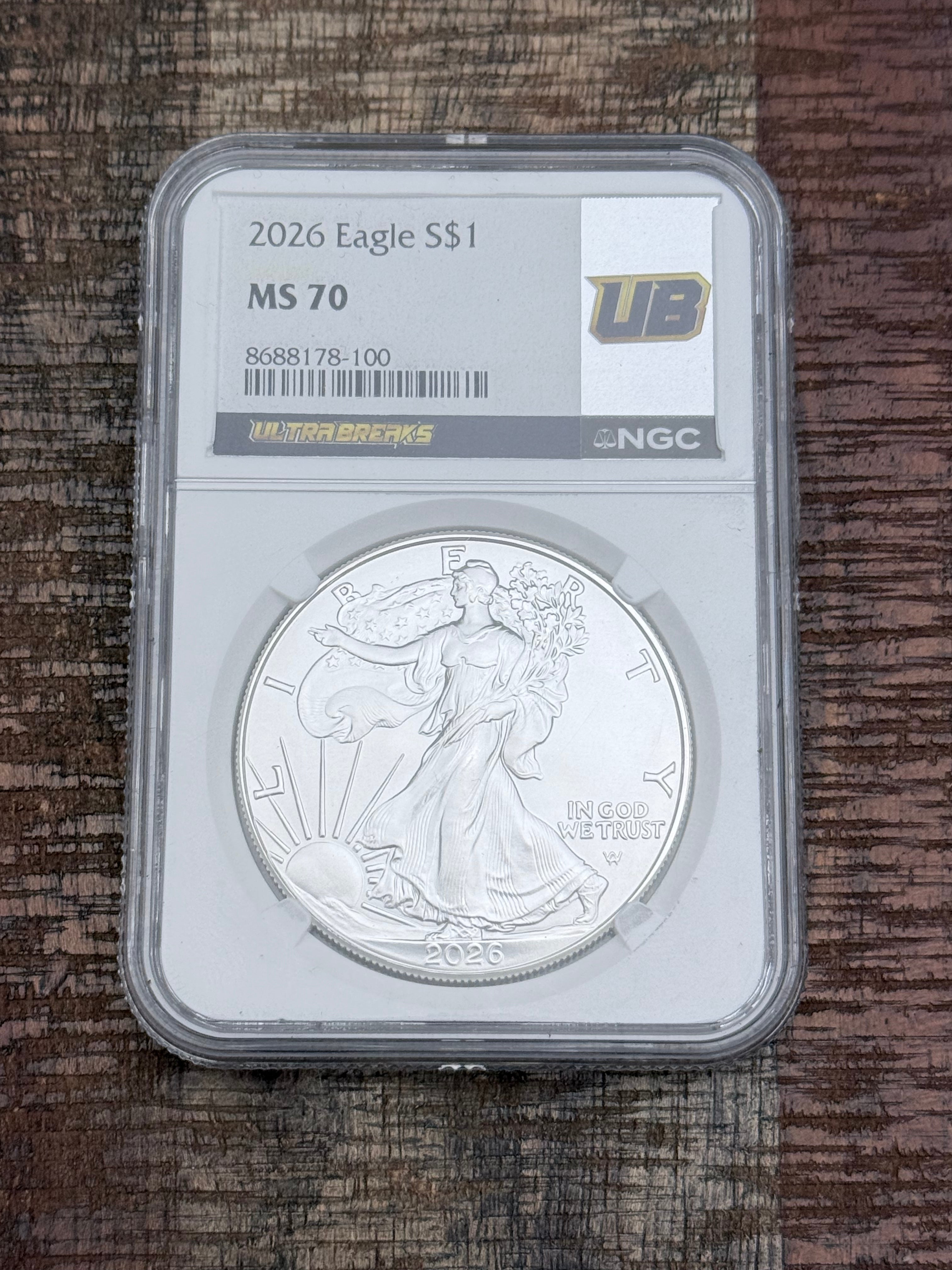 2026  $1 US American Silver Eagle ~ NGC MS70