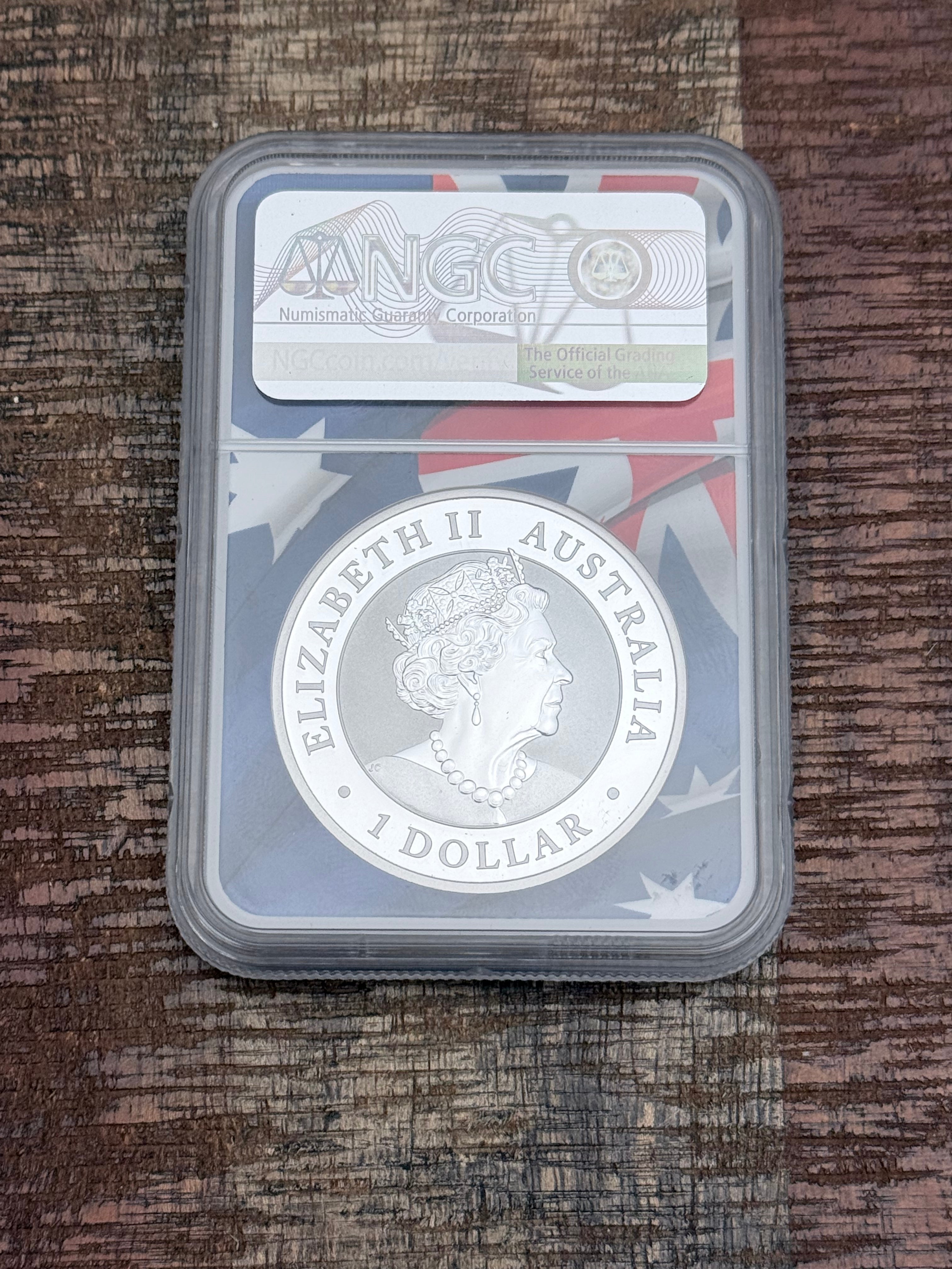 2020 $1 Australia ~ Wedge-Tailed Eagle ~ FDOI ~ NGC MS70