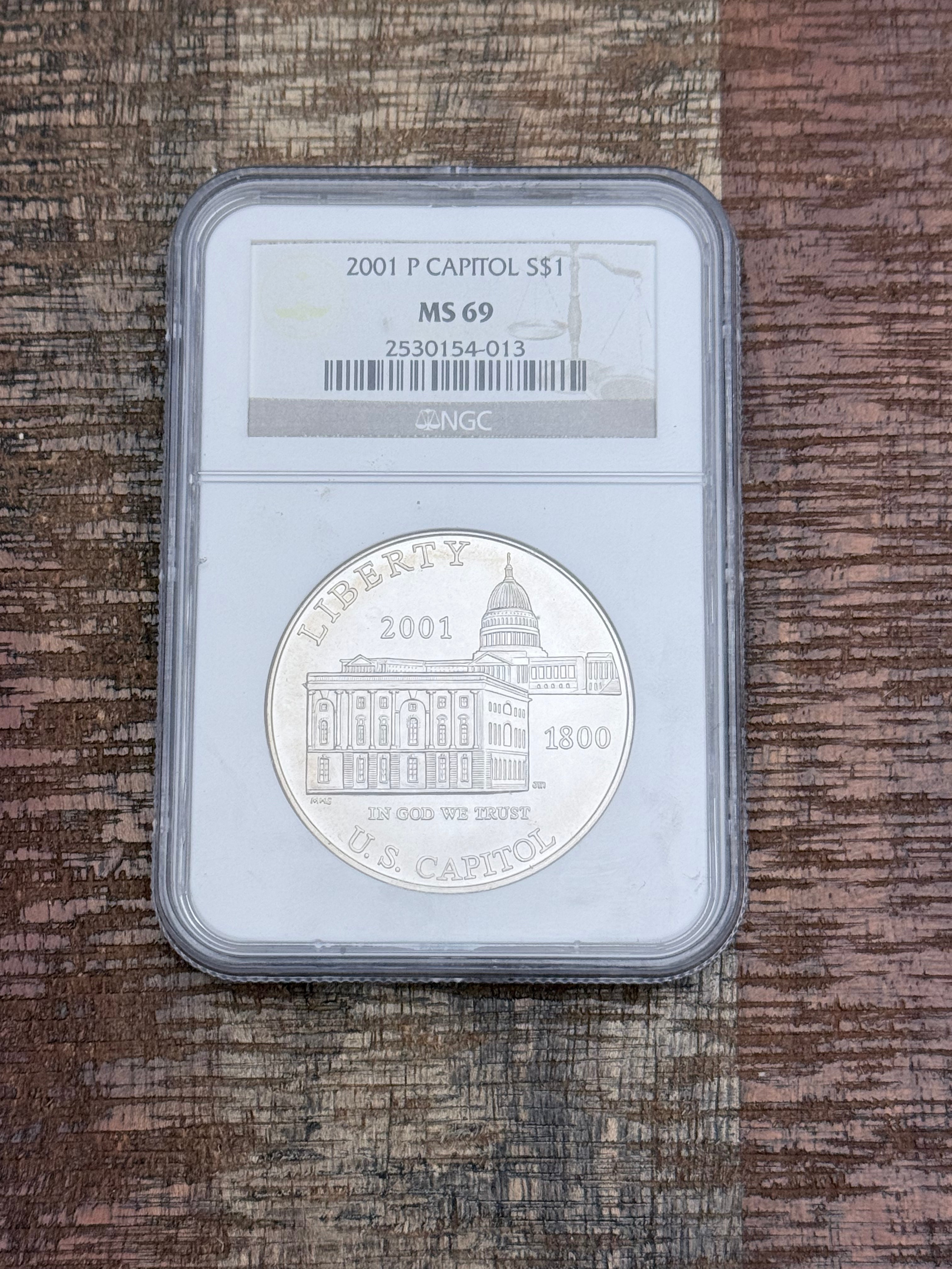 2001 P $1 Capitol Visitor Center Commemorative Dollar ~ NGC MS69