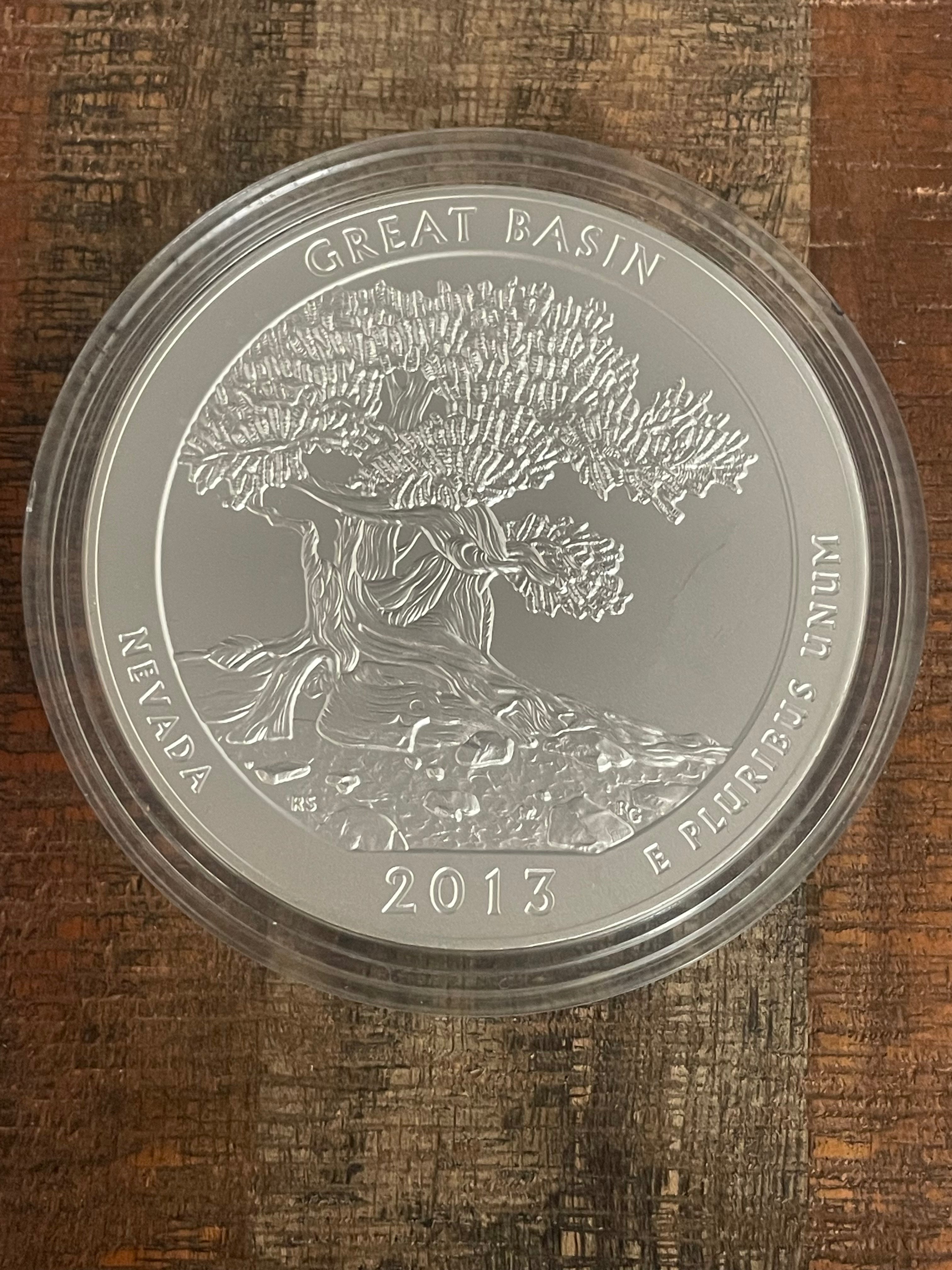 2013 25C America the Beautiful Great Basin National Park Nevada ~5oz Silver~ In Box with COA