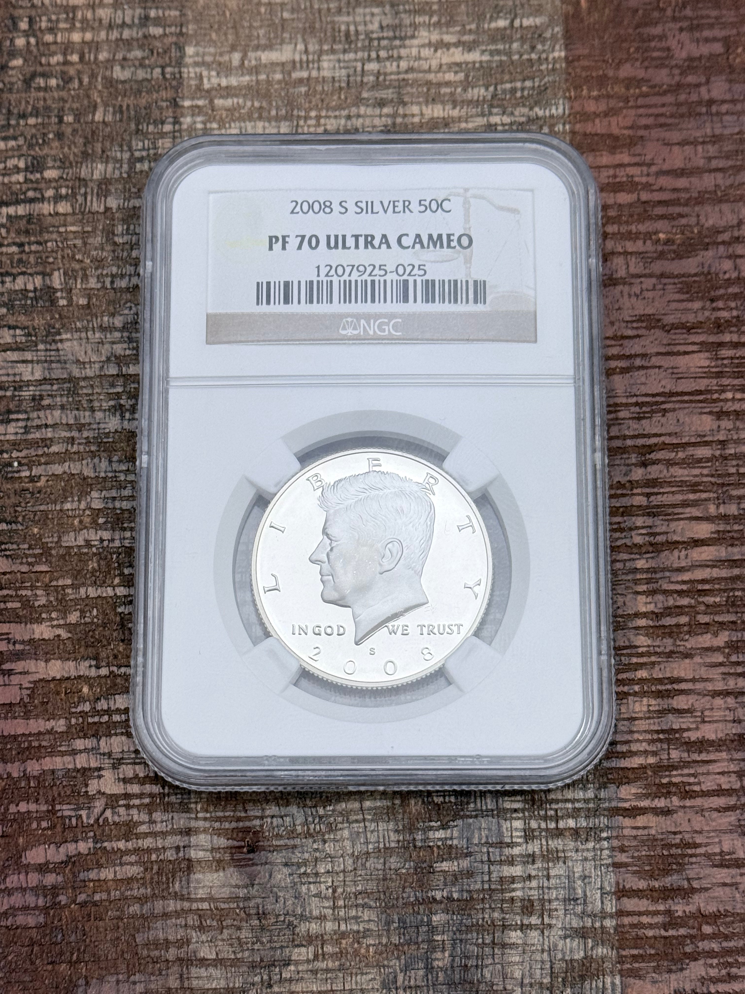 2008-S 50C Silver Kennedy Half Dollar~NGC PF70 Ultra Cameo
