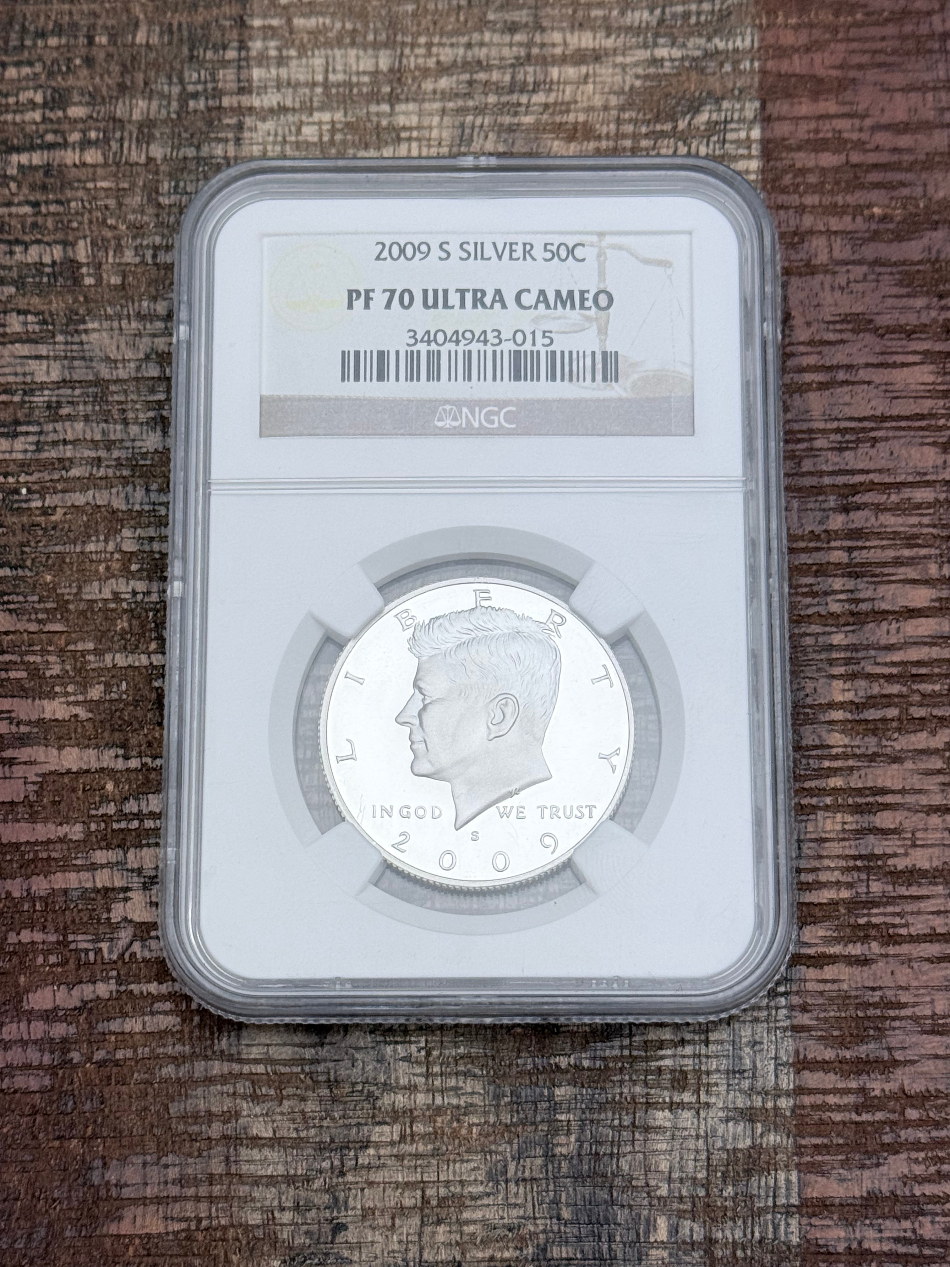 2009-S 50C Silver Kennedy Half Dollar~NGC PF70 Ultra Cameo