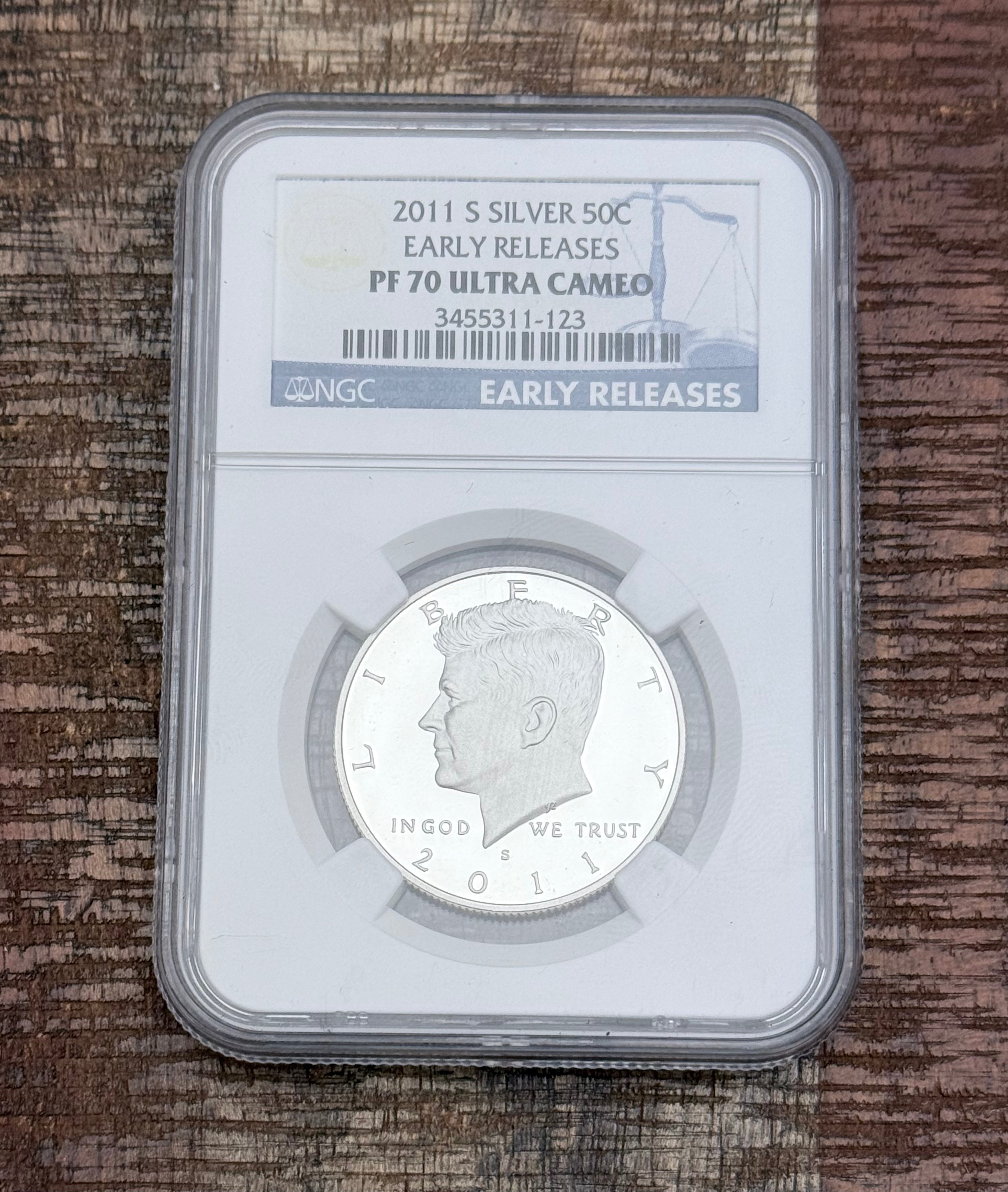 2011-S 50C Silver Kennedy Half Dollar~Early Releases~ NGC PF70 Ultra Cameo