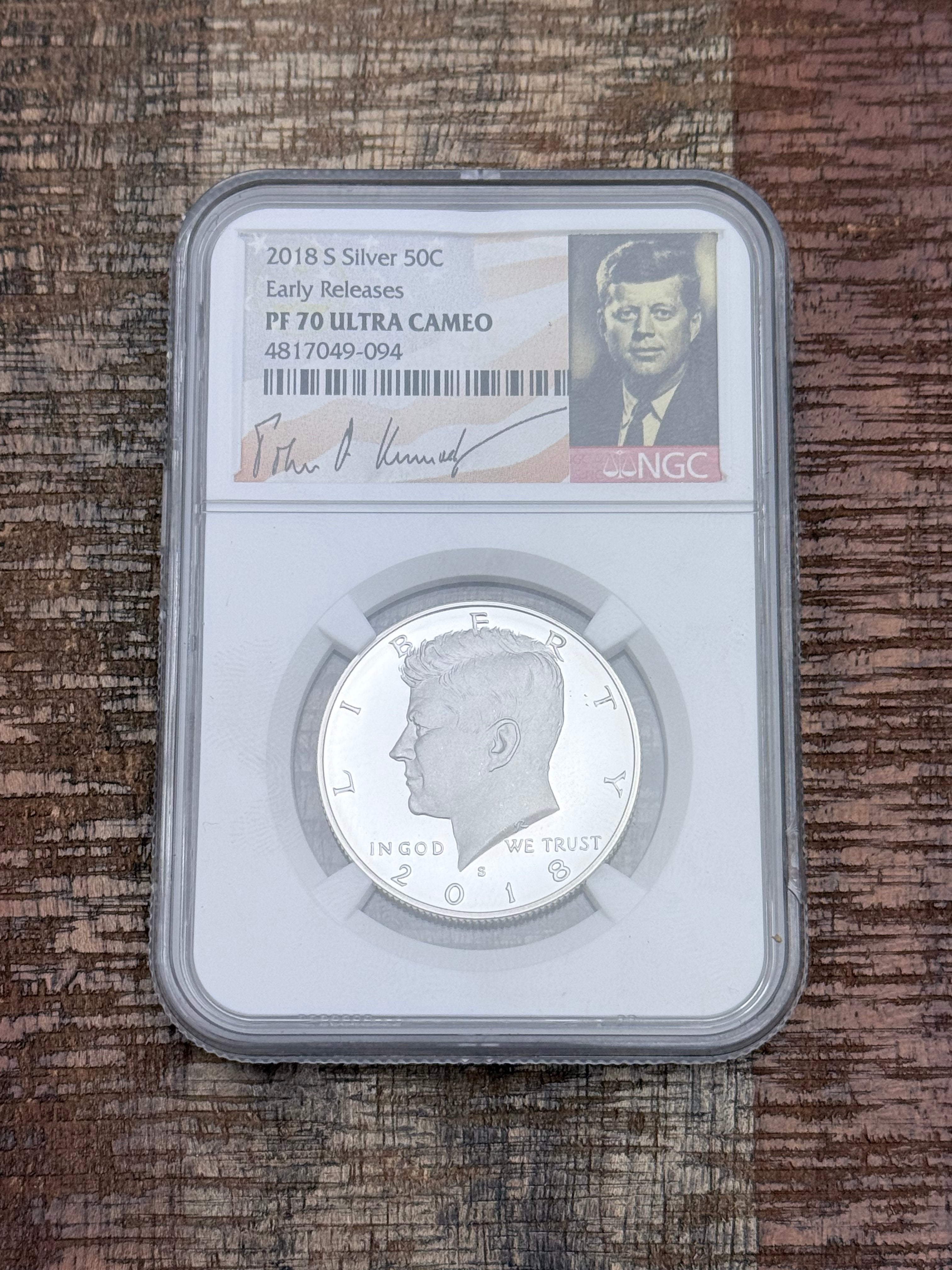 2018-S 50C Silver Kennedy Half Dollar~Early Releases~NGC PF70 Ultra Cameo
