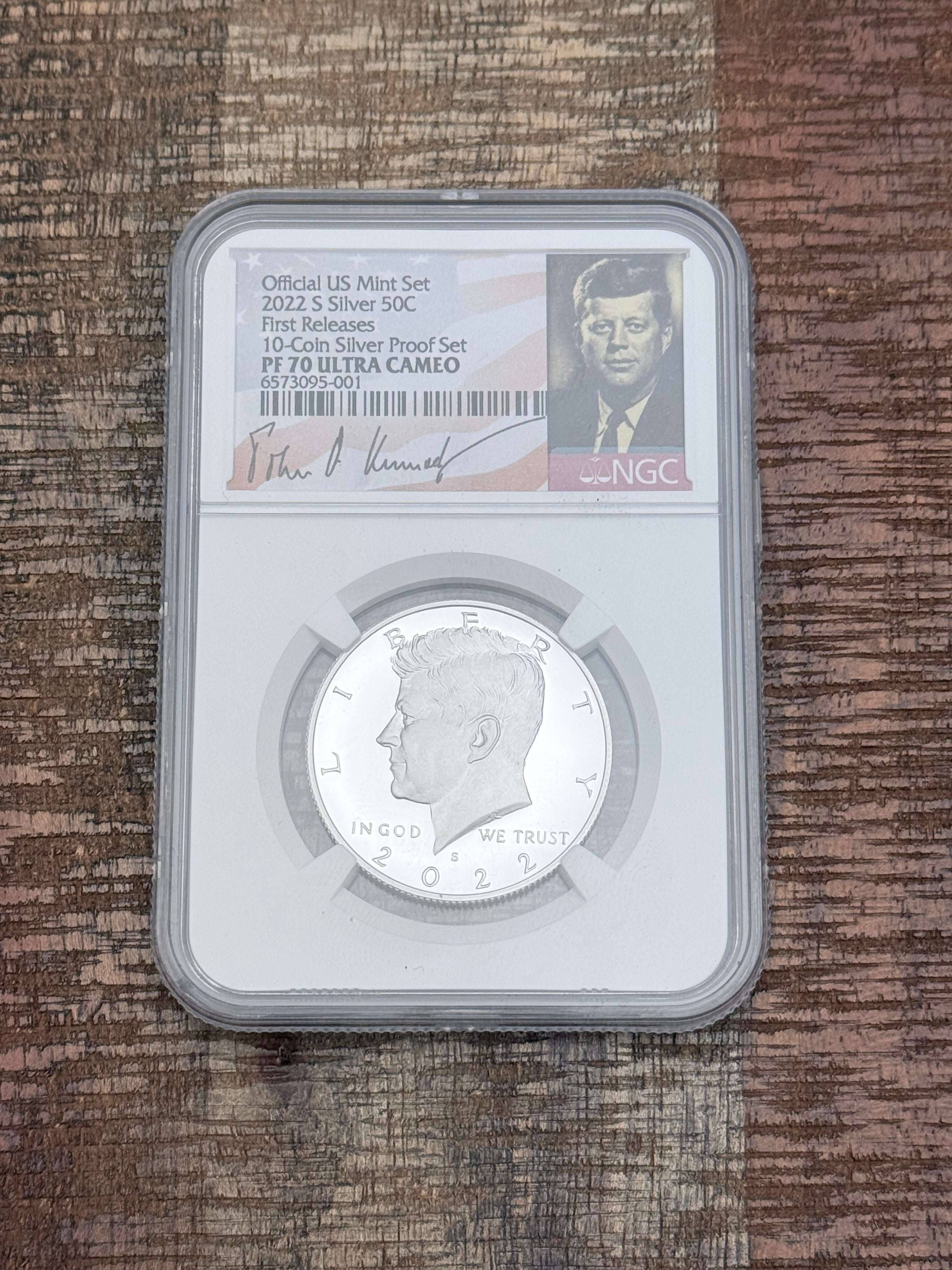 2022-S 50C Silver Kennedy Half Dollar~First Releases~10-Coin Silver Proof Set~NGC PF70 Ultra Cameo
