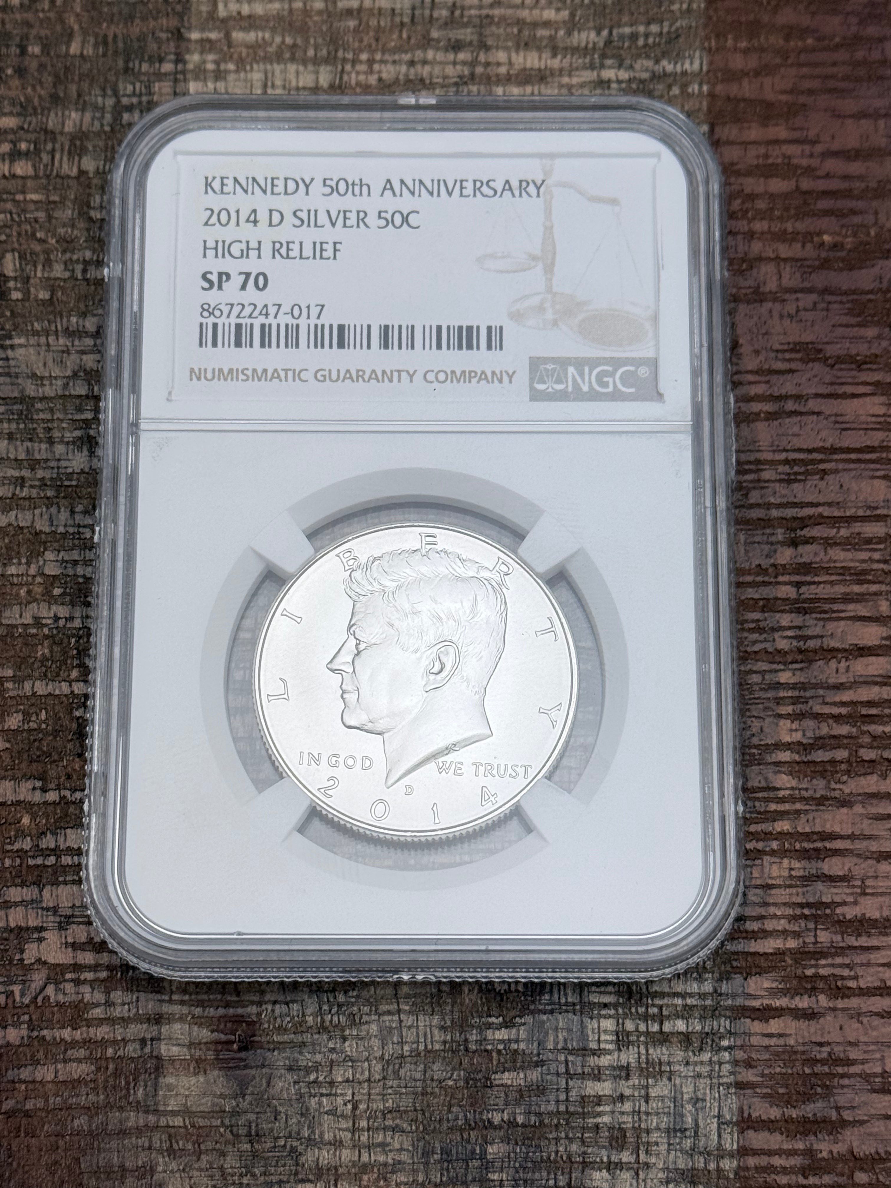 2014 Silver Kennedy Half Dollar ~ High Relief ~ NGC graded ~ 4 Coin Set