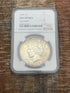1923 $1 US Silver Peace Dollar NGC UNC Details ~ Cleaned ~ Toning