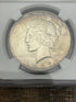 1923 $1 US Silver Peace Dollar NGC UNC Details ~ Cleaned ~ Toning