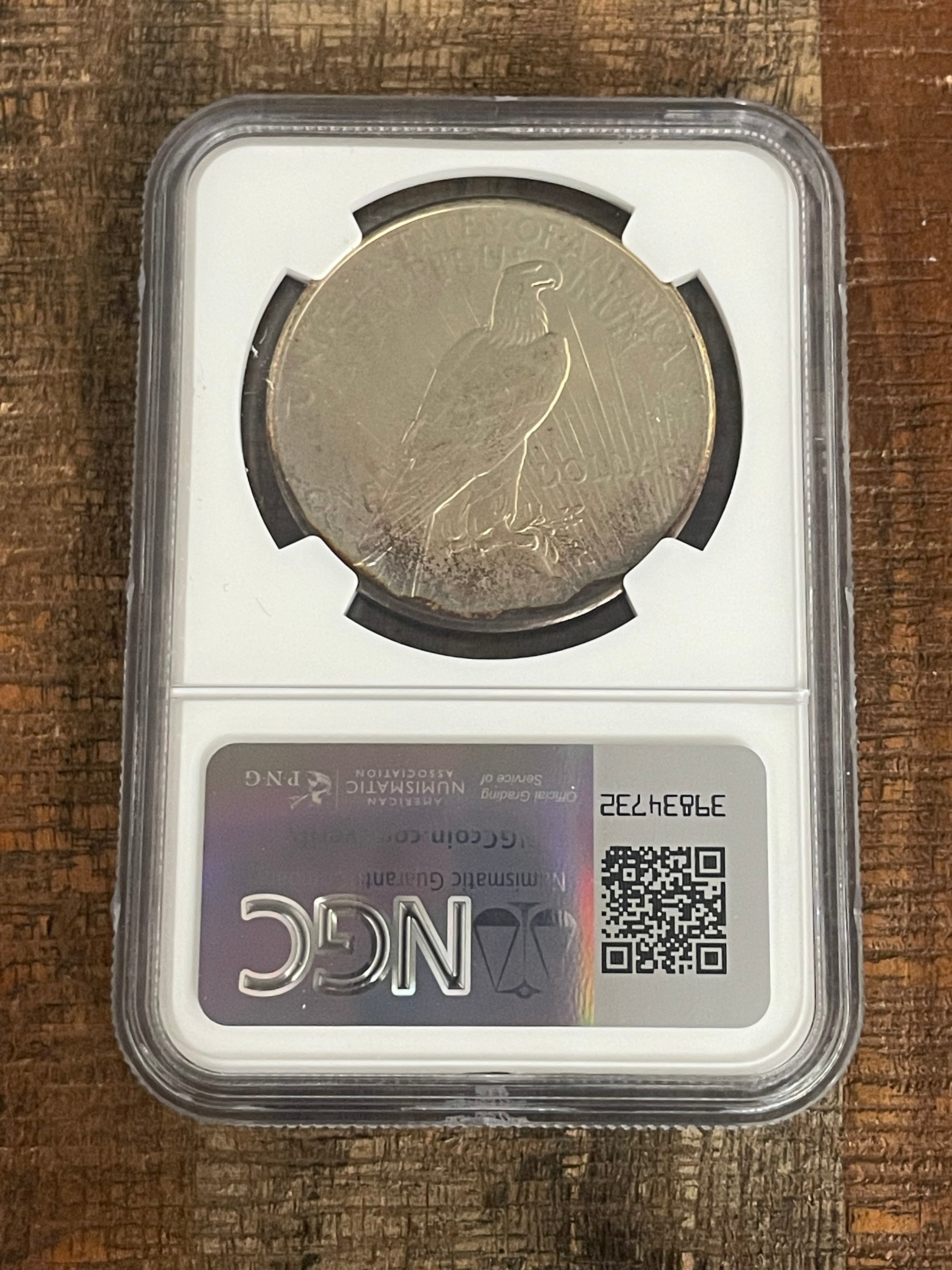 1925 $1 US Silver Peace Dollar NGC UNC Details ~ Cleaned ~ Beautifully Toned