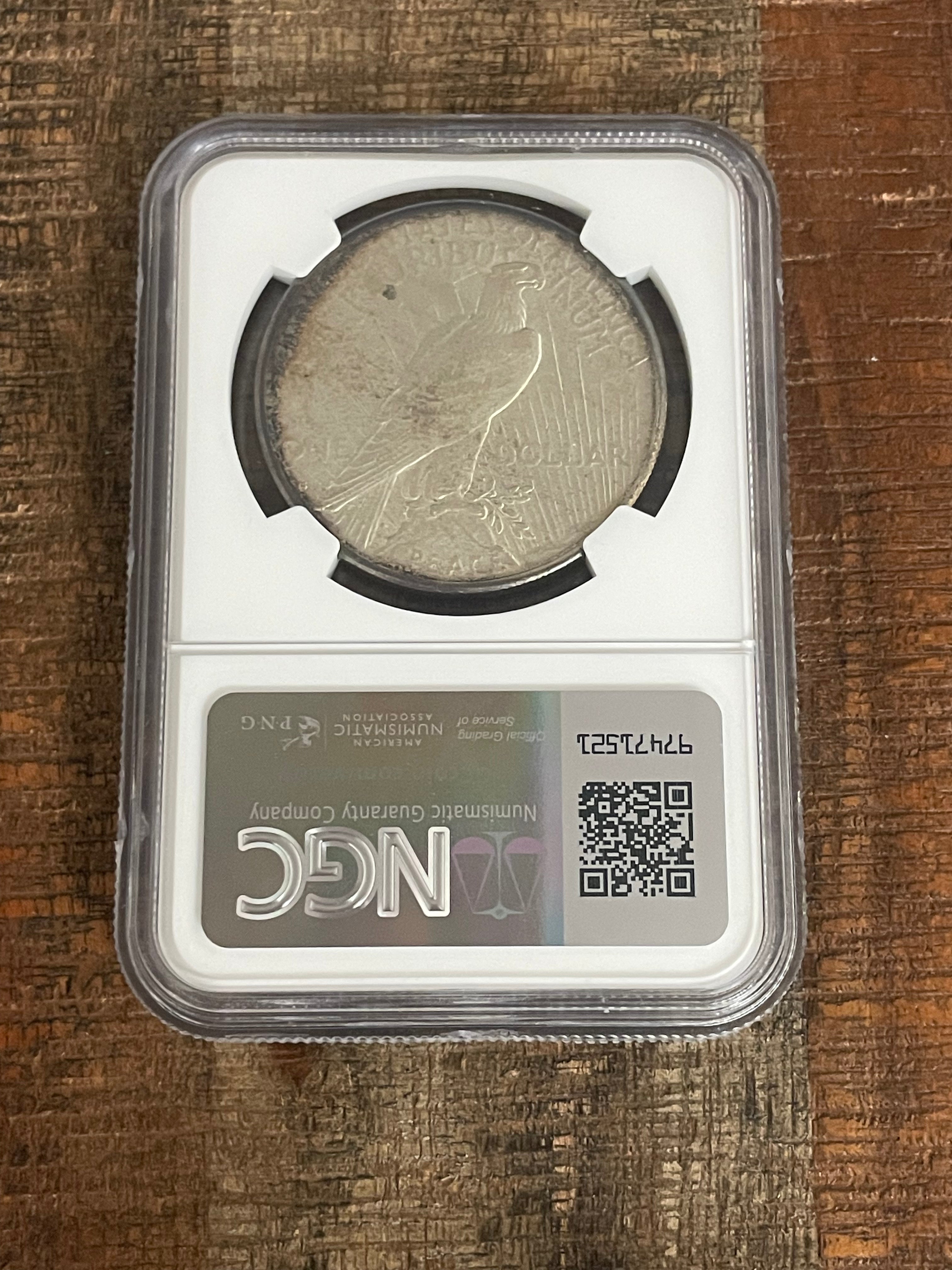 1922-S $1 US Peace Dollar NGC AU Details ~ Artificial Toning ~ Beautiful Toning
