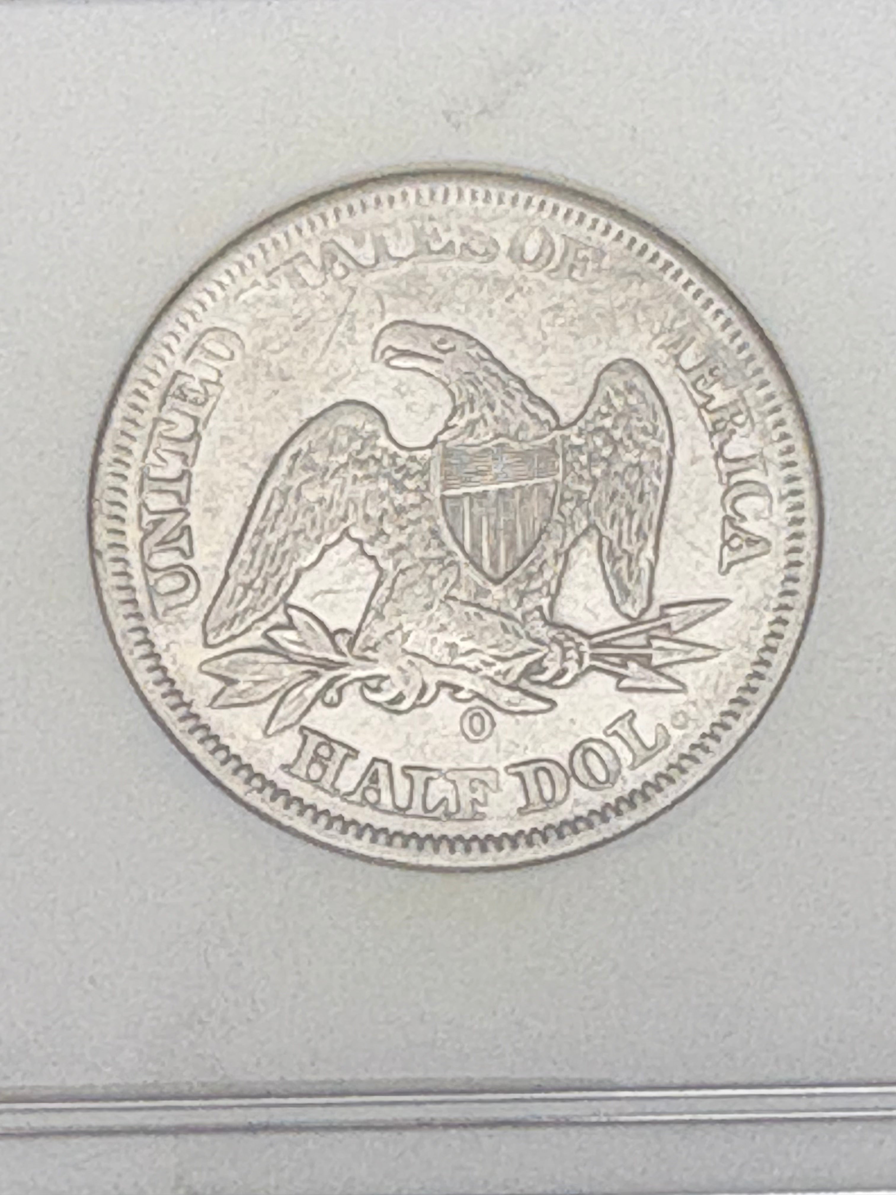 1857-O 50C Seated Liberty Half Dollar NGC Certified Shipwreck Effect ~ SS Republic Shipwreck
