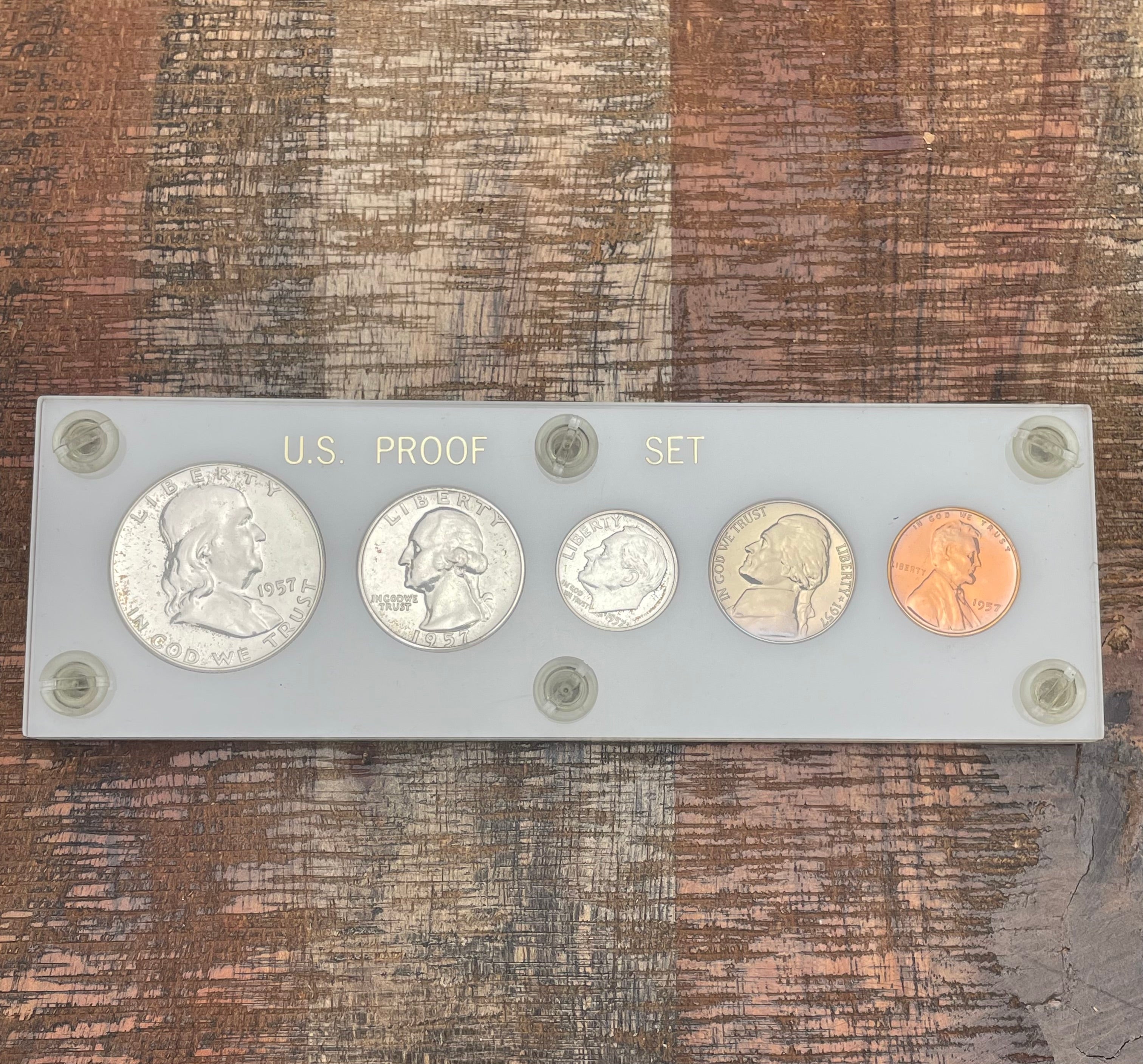 1957 Proof Set in Display Case
