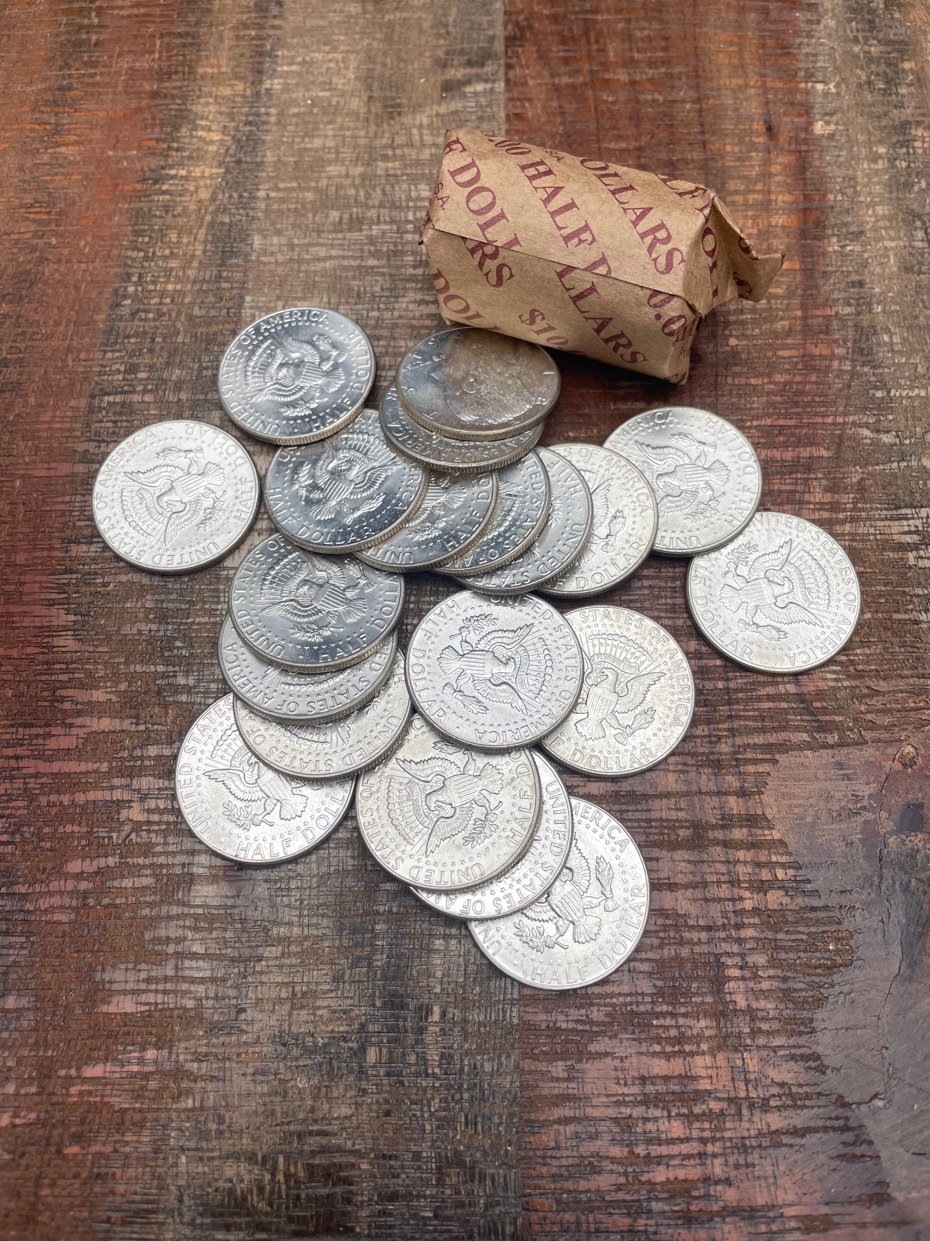 1964 50C Kennedy BU UNC Half Dollar Roll $10 - 20 Coin Lot Silver