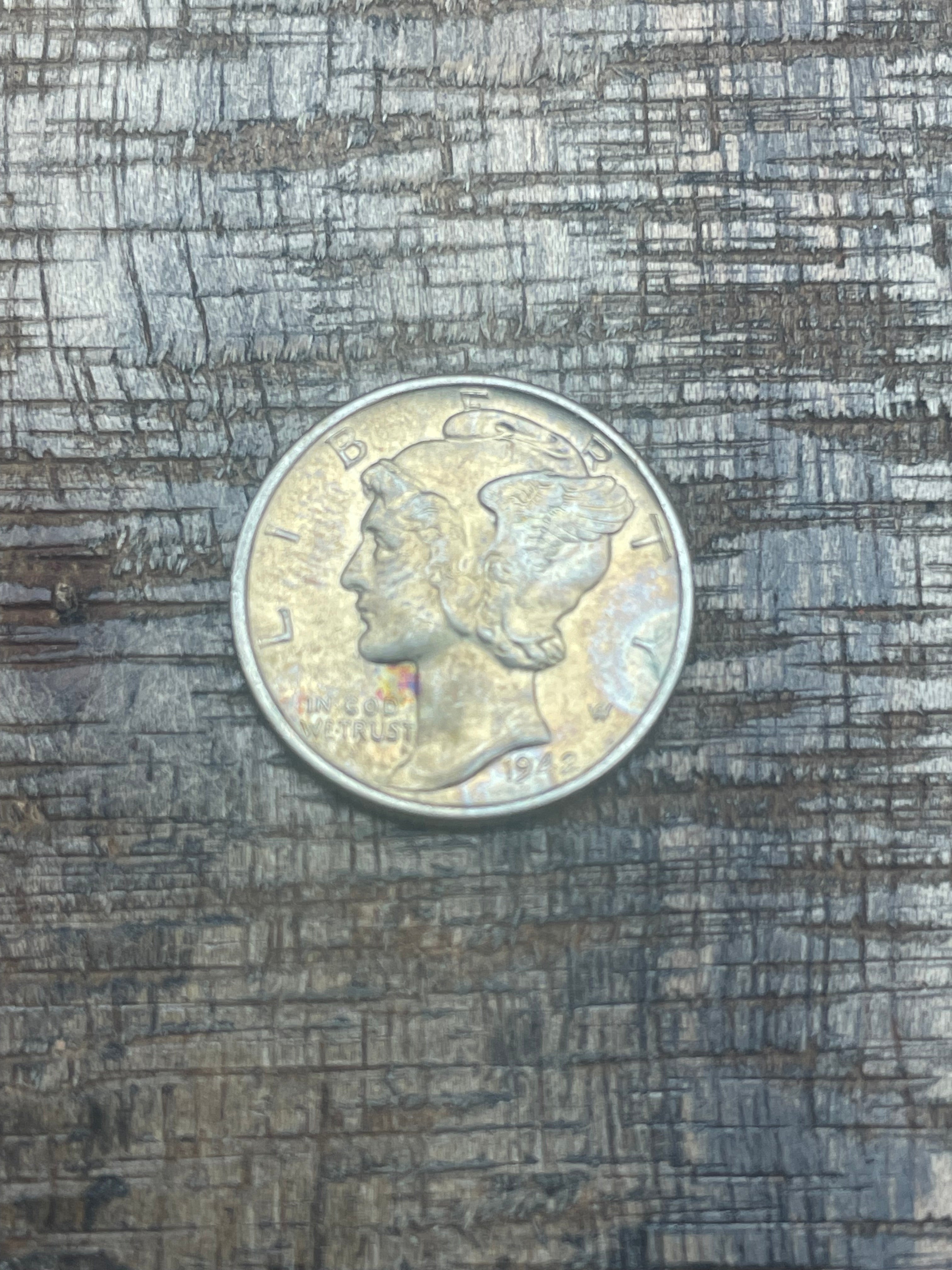 1942 10c US Mercury Dime ~ 90% silver