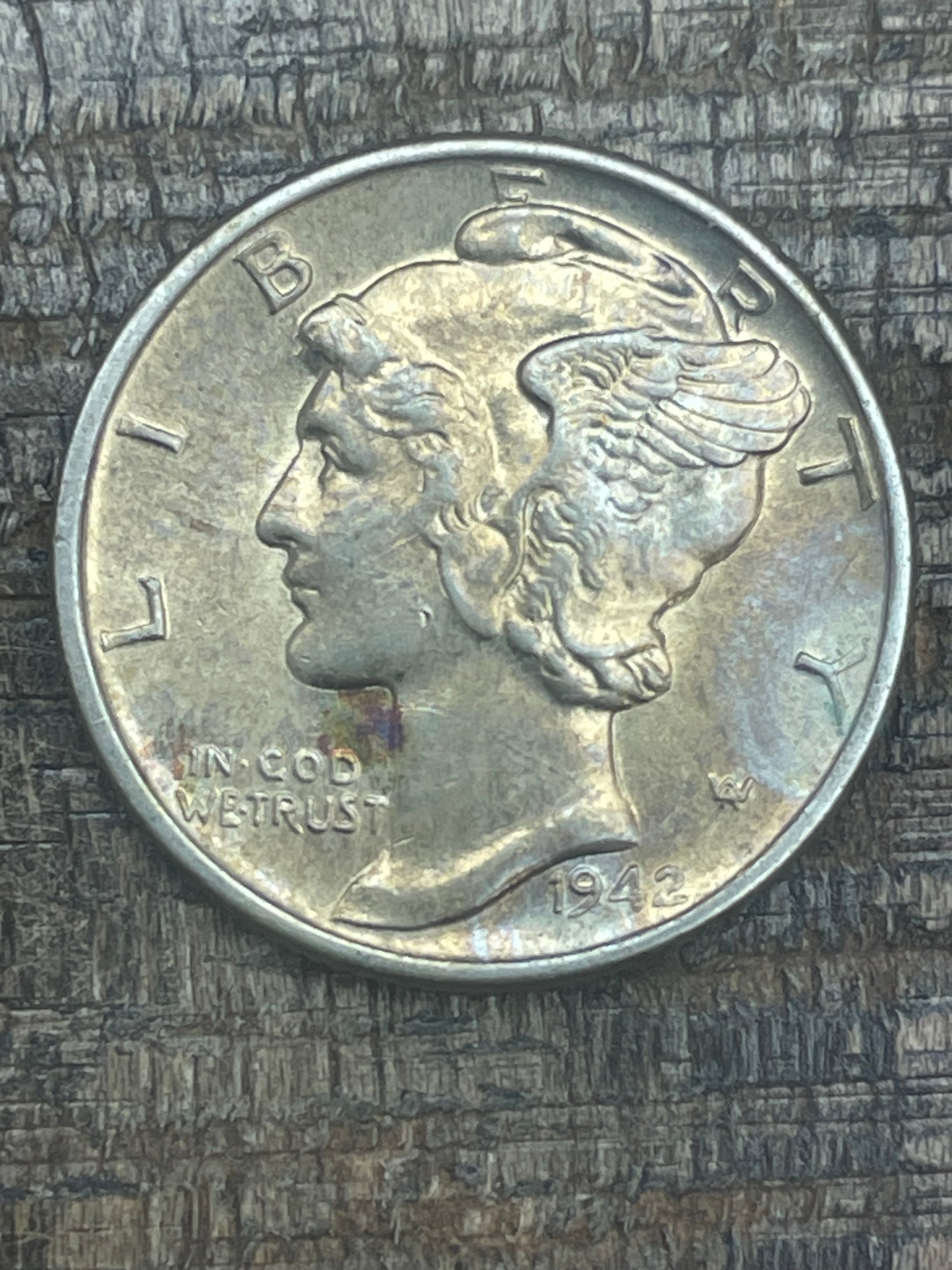 1942 10c US Mercury Dime ~ 90% silver