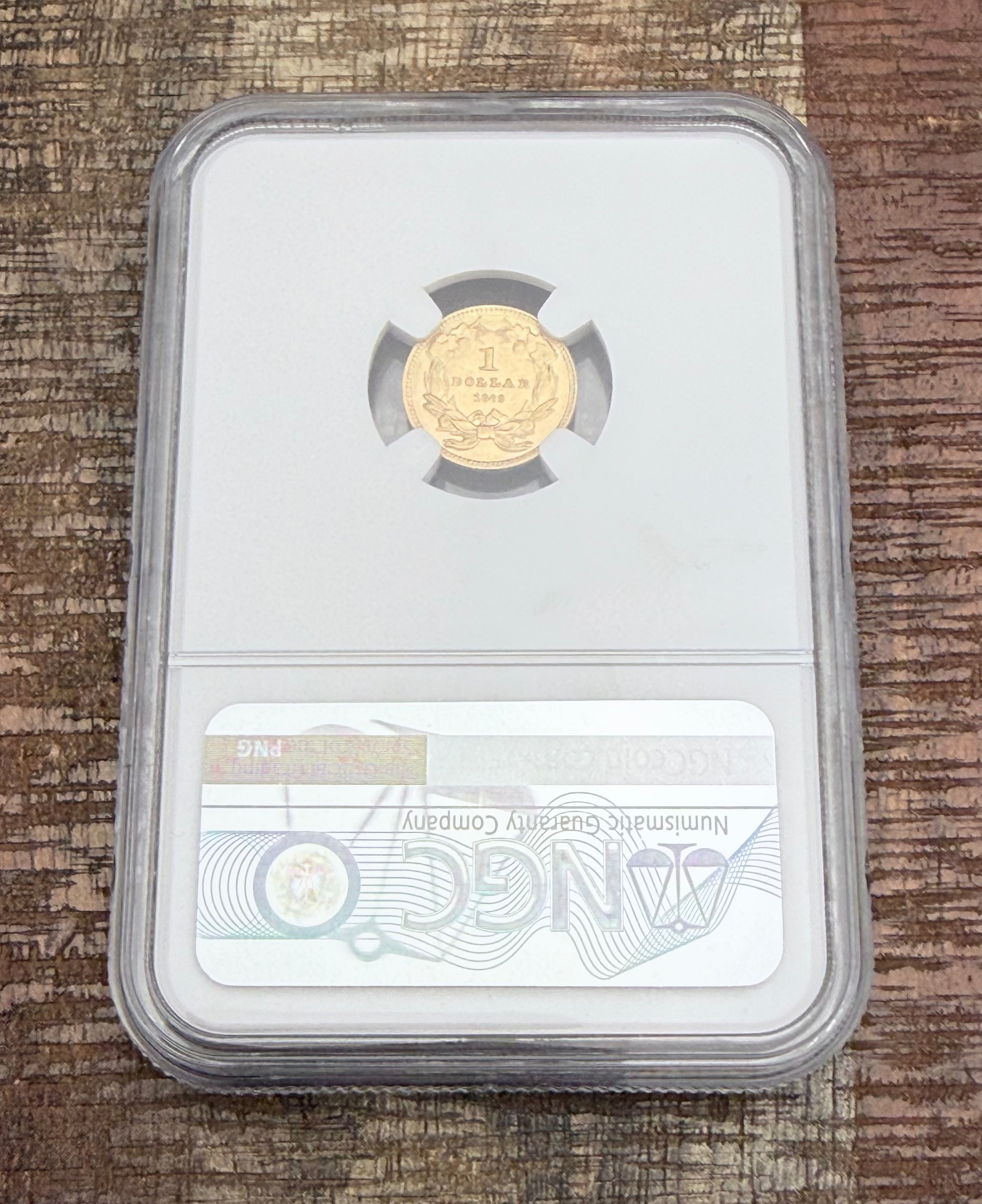 1862 $1 Indian Princess Type 3 Gold Dollar NGC MS61