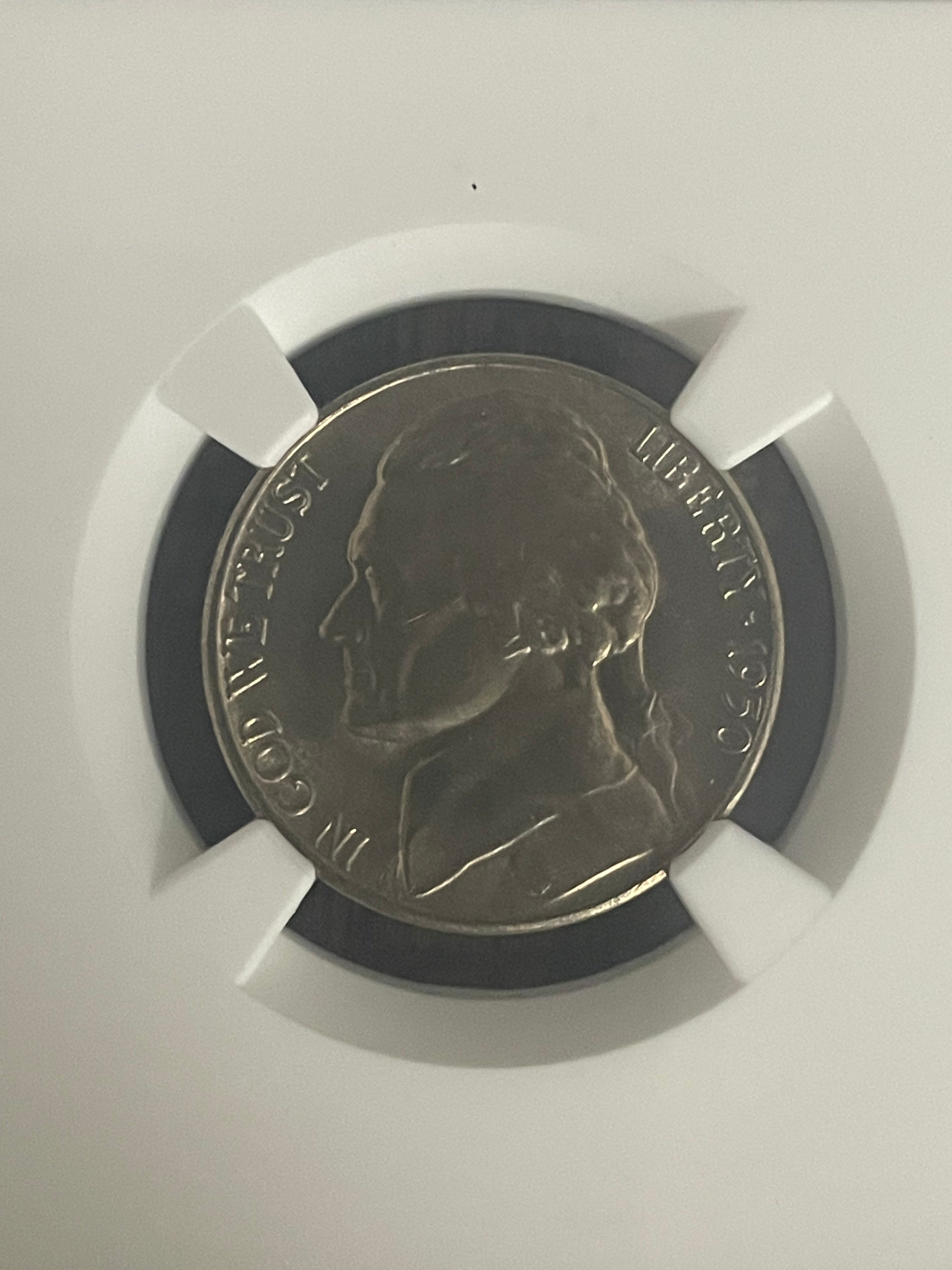 1950-D 5c US Jefferson Nickel NGC MS66.