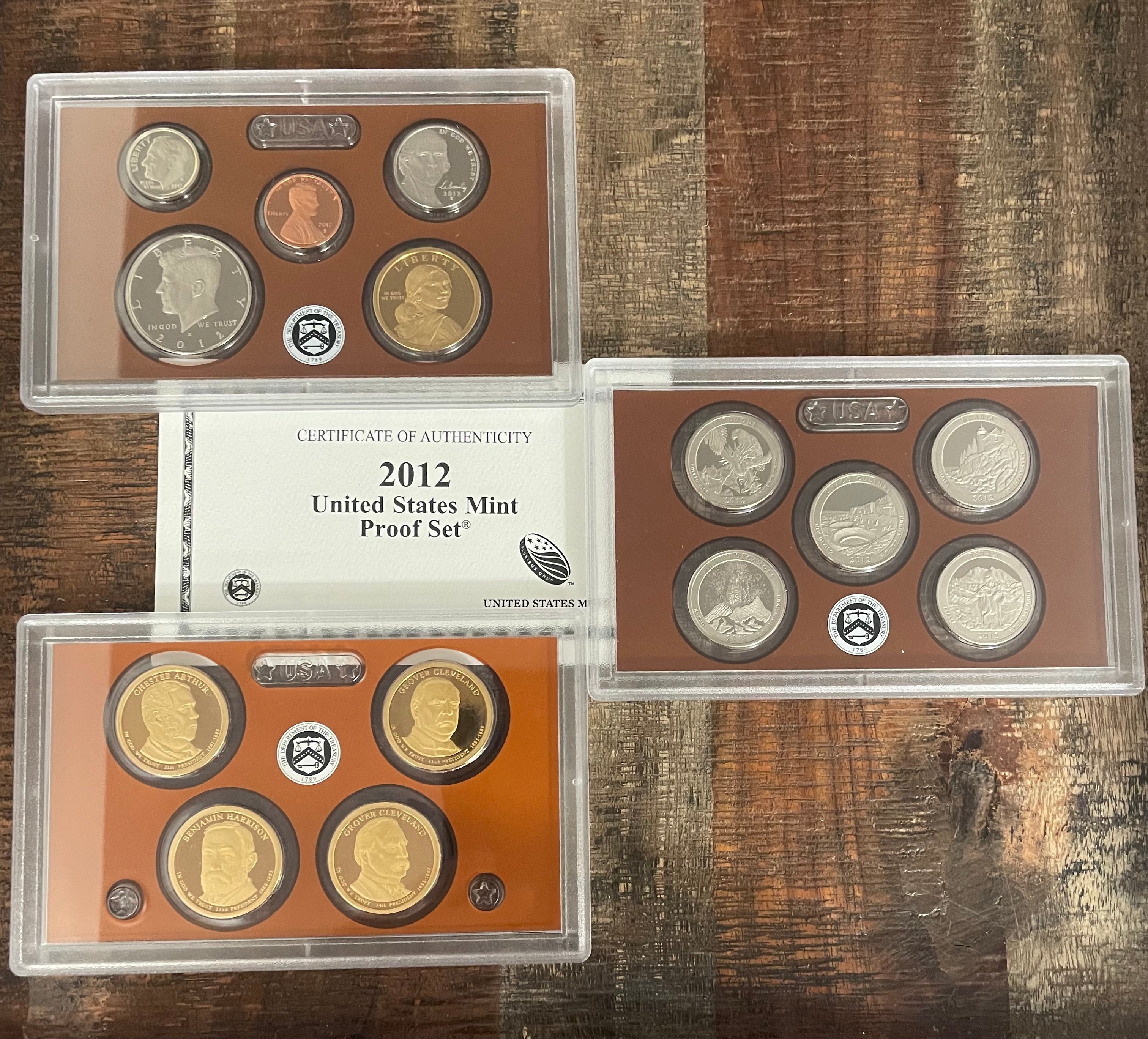 2012 US Proof Coin Set~14 coin set~ In OGP with COA