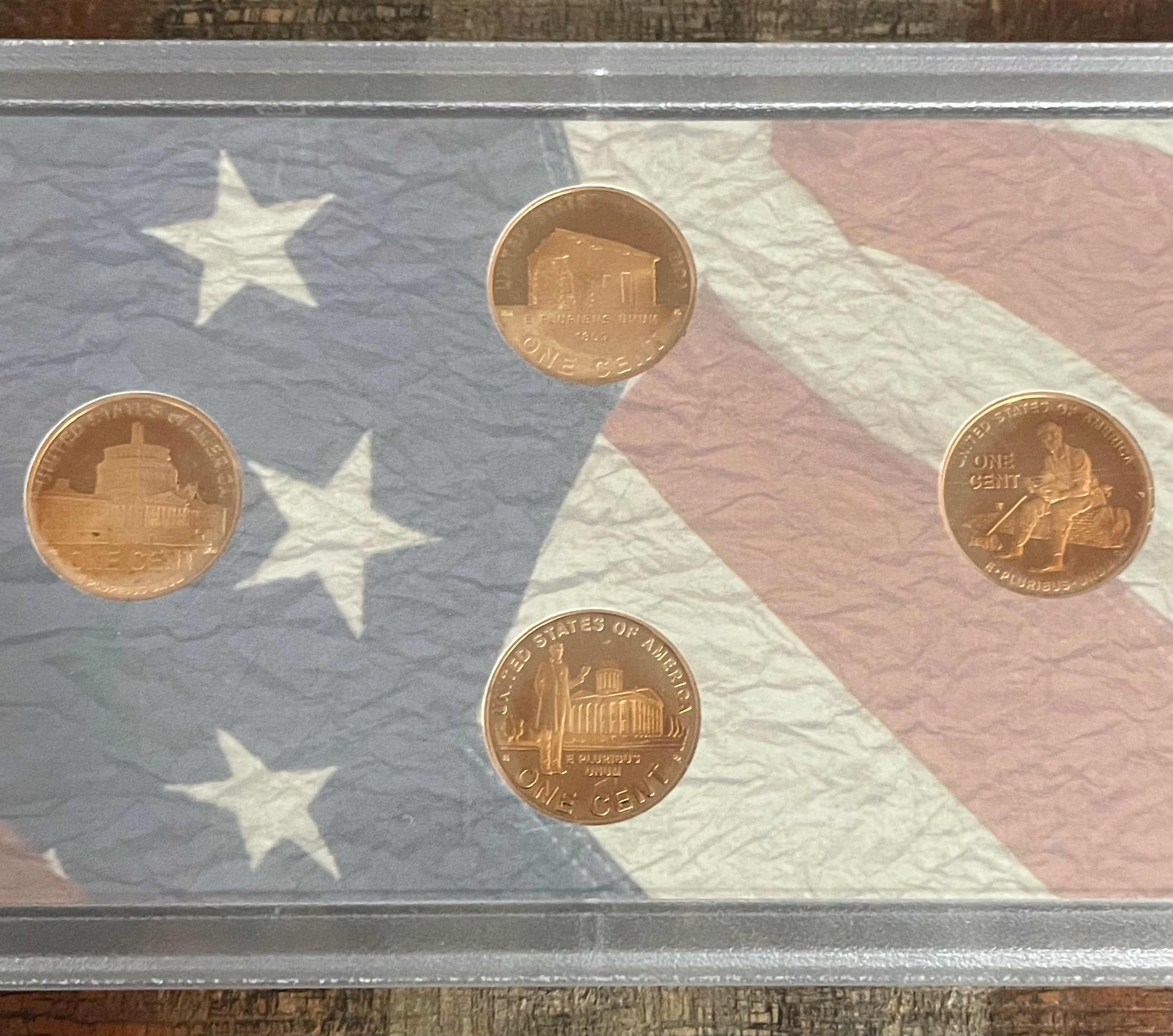 2009 US Mint Proof Lincoln Cents ~ 4 Coin Set ~ In OGP no outer box or COA